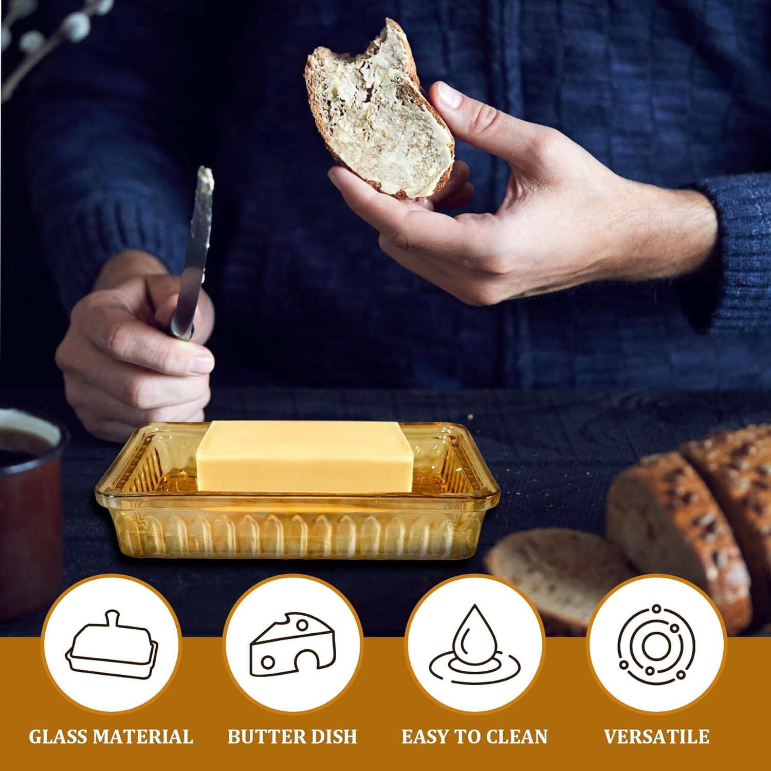 Plato de Mantequilla de Vidrio Philbinden 17cm Champagne