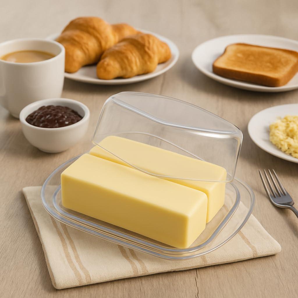 Plato para Mantequilla BNYD con Tapa - Capacidad 2 Barras