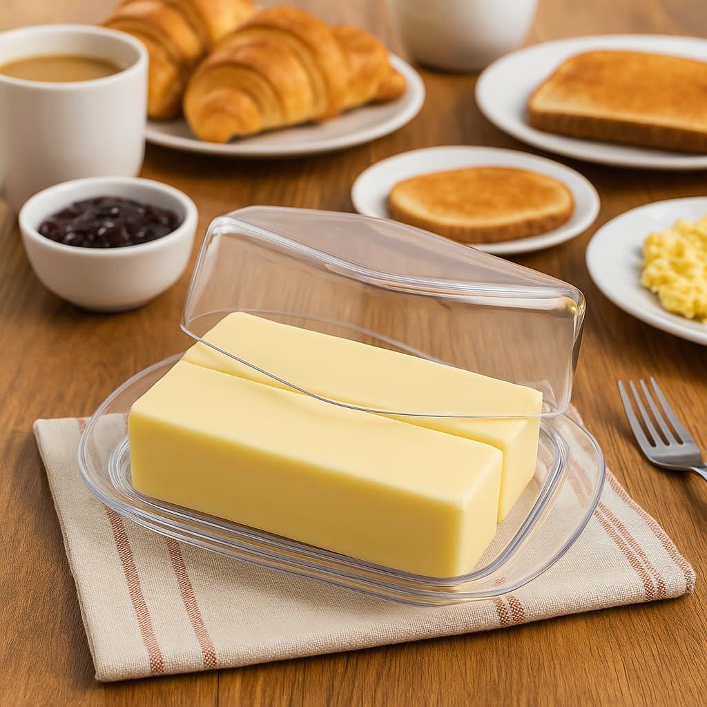 Plato para Mantequilla BNYD con Tapa - Capacidad 2 Barras