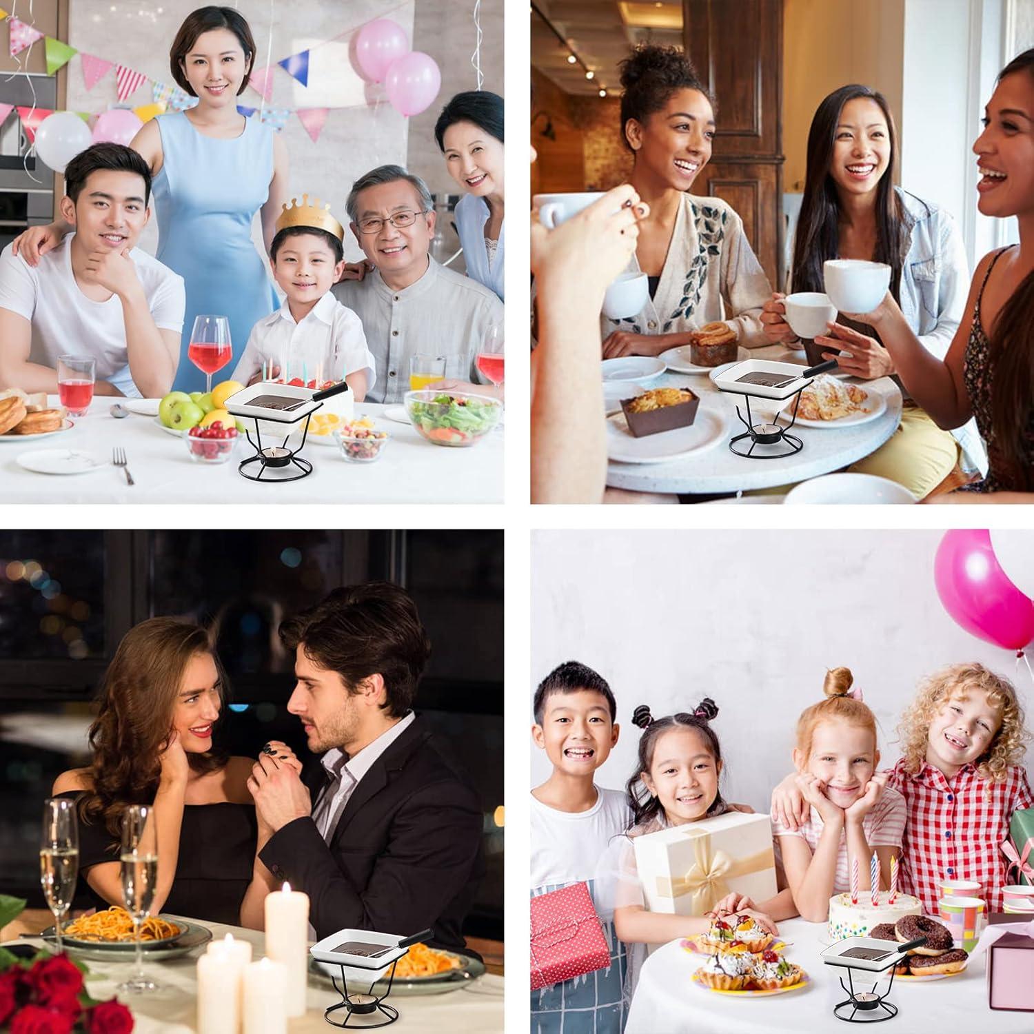 Set de 4 Calentadores de Mantequilla Luvan 7oz con 20 Velas