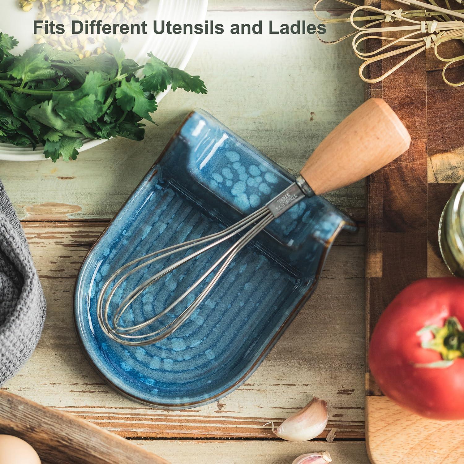 Soporte para Cucharas de Cerámica Cormomu Azul Resistente al Calor