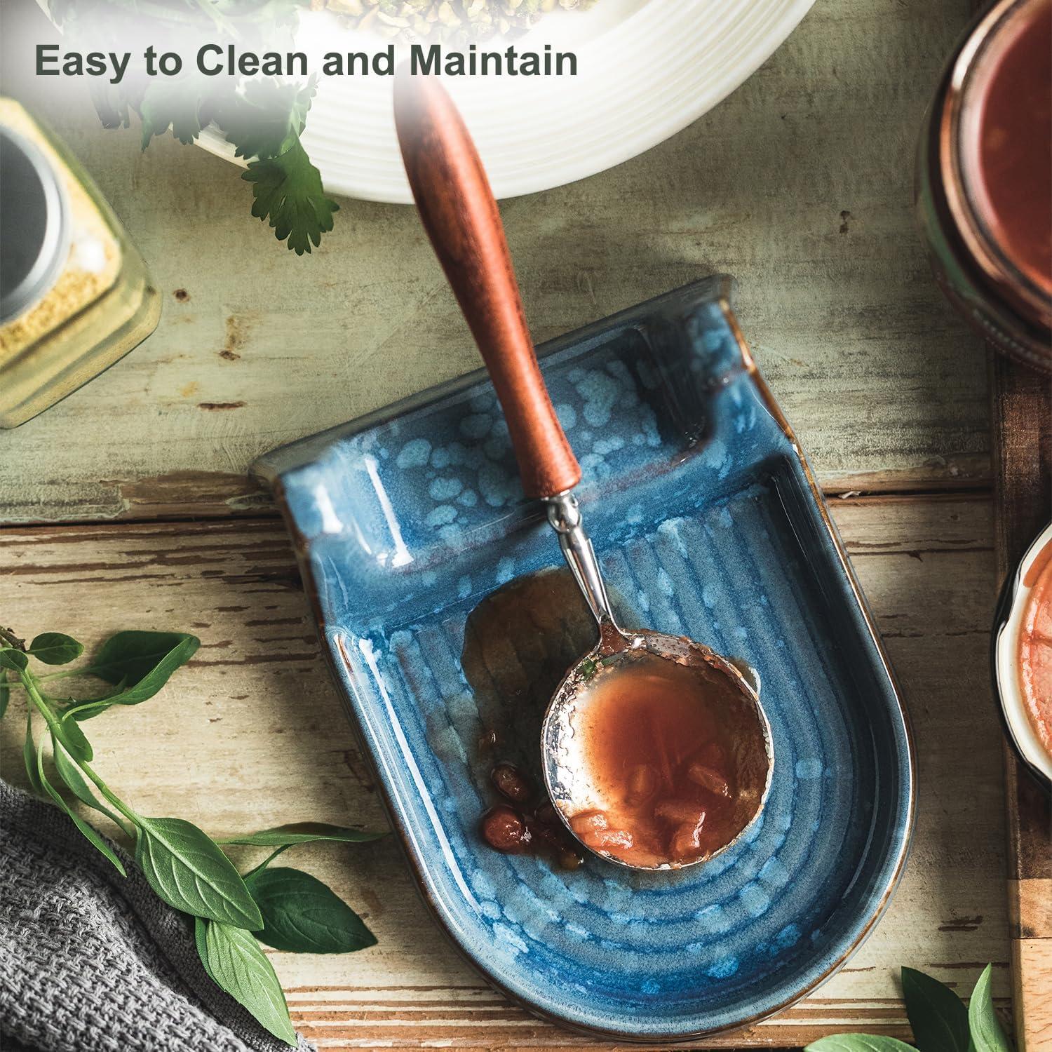 Soporte para Cucharas de Cerámica Cormomu Azul Resistente al Calor