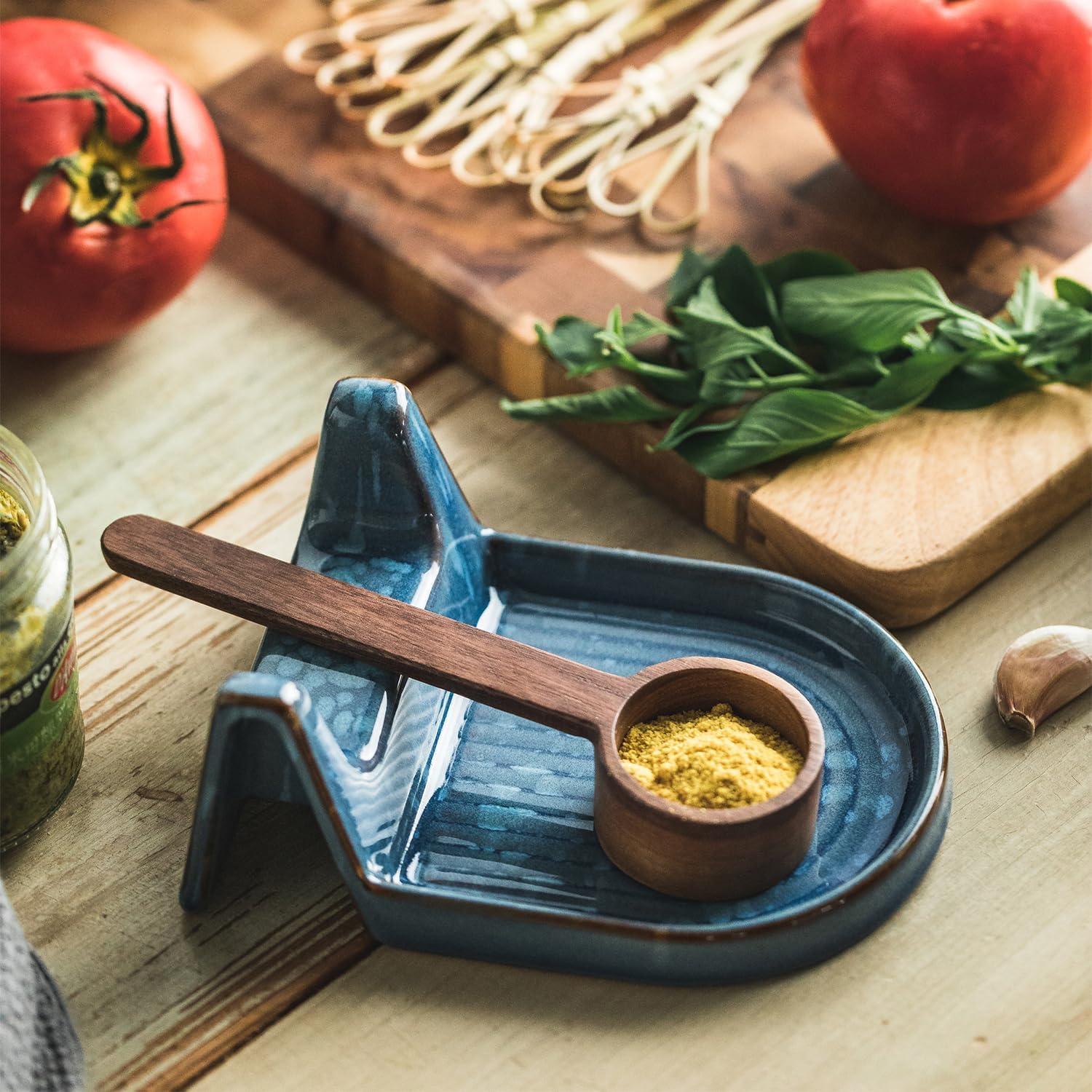 Soporte para Cucharas de Cerámica Cormomu Azul Resistente al Calor