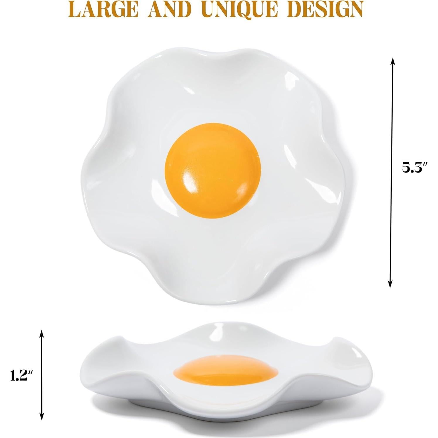 Soporte para cuchara de cerámica Bee! huevo frito grande apto lavavajillas