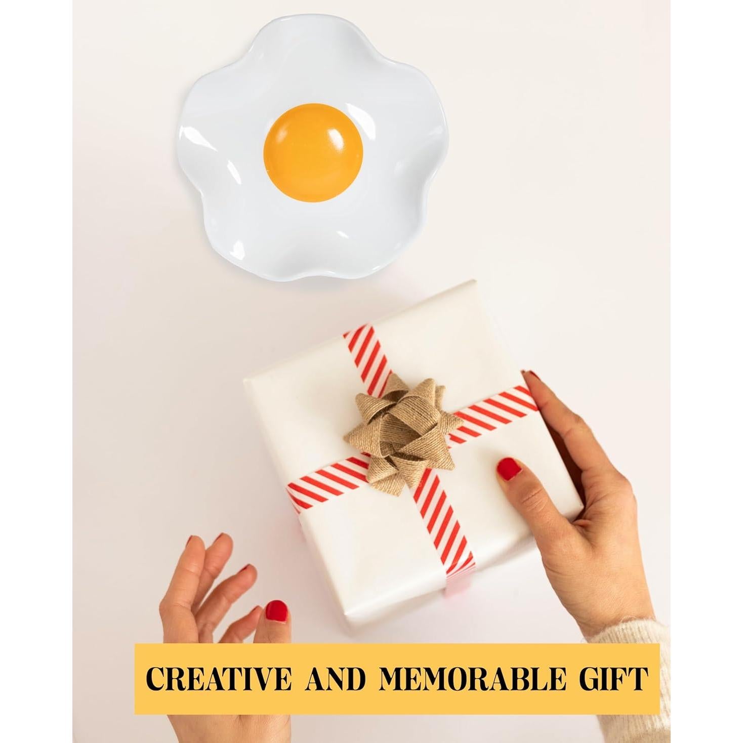 Soporte para cuchara de cerámica Bee! huevo frito grande apto lavavajillas