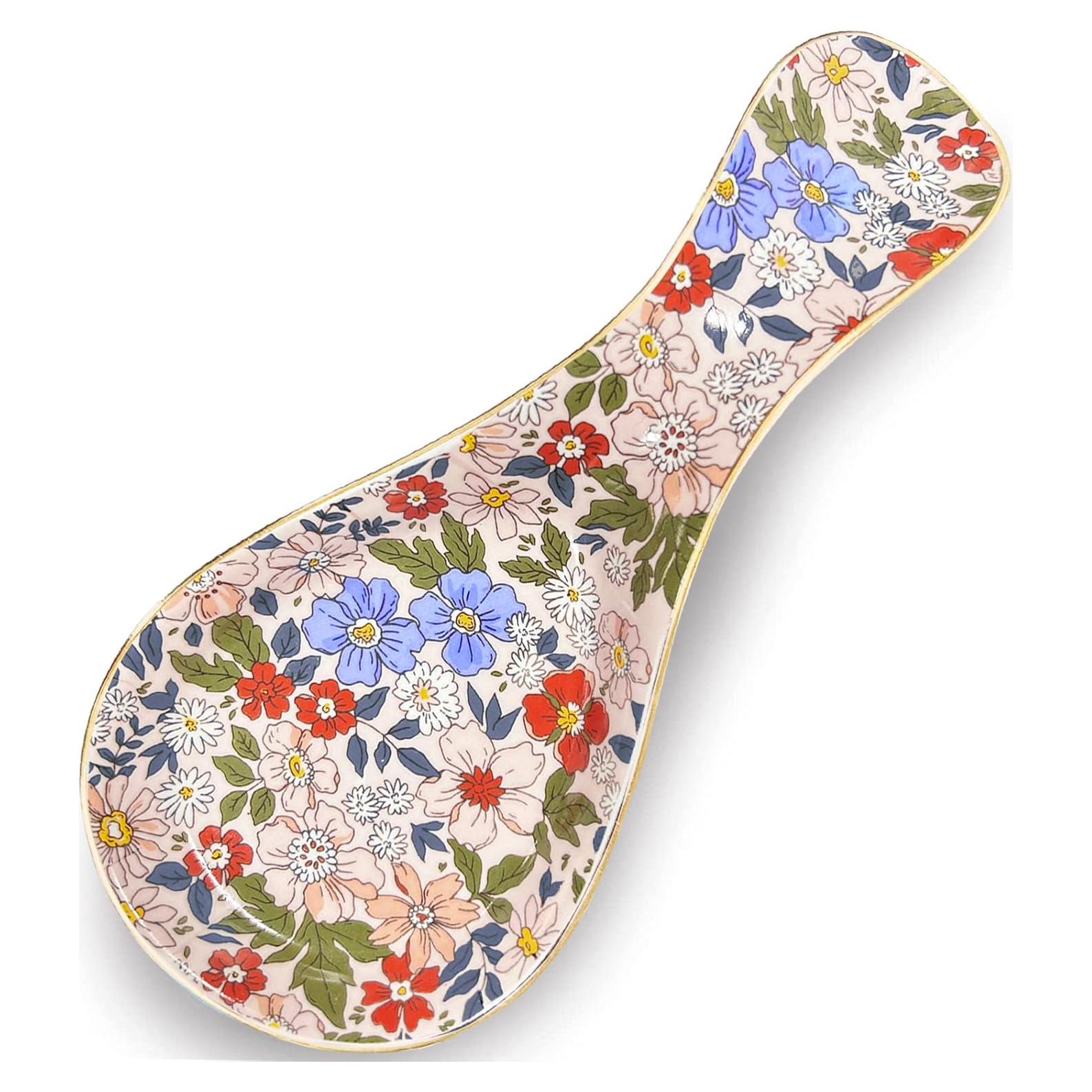 Reposapucheros de Cerámica LEAZUL Floral Rosa 22.1x8.9cm