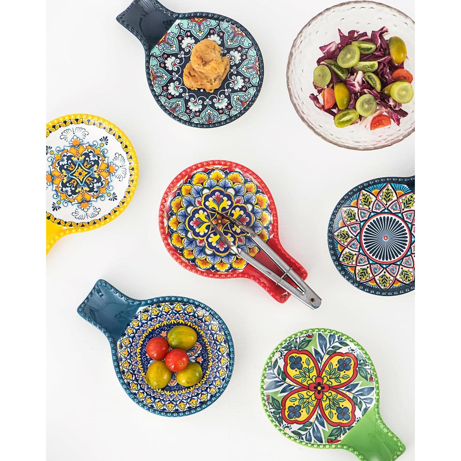 Soporte de Cuchara de Cerámica HENXFENLEAD 19.7x14 cm Bohemio