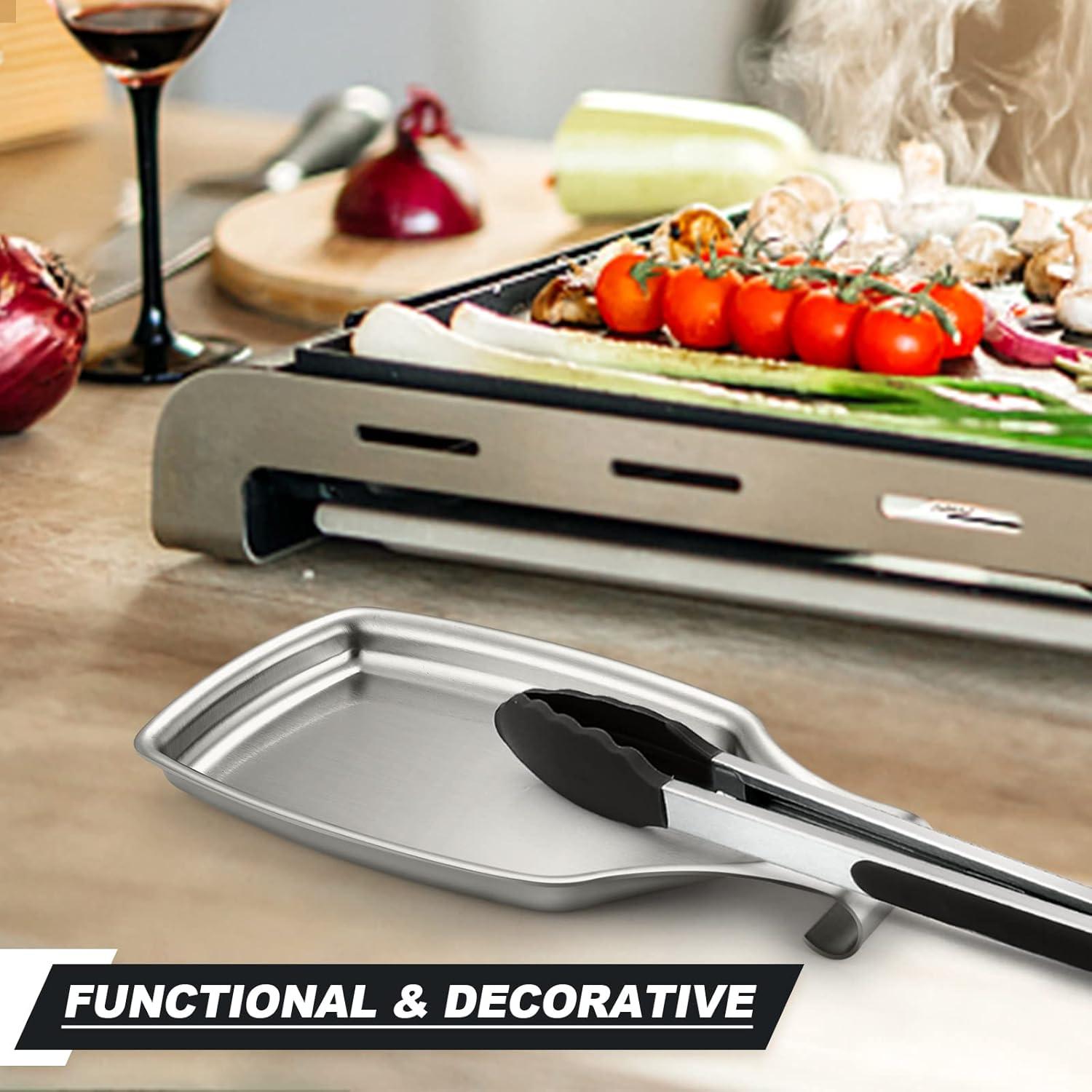 Soporte para Cuchara E-far Acero Inoxidable 2 Piezas 21.6x10.9cm