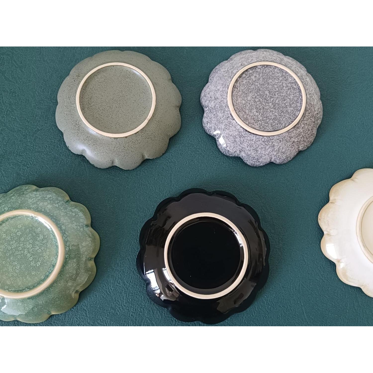 Reposapucheros de Cerámica TOPYOKK Flor Retro Azul Marino