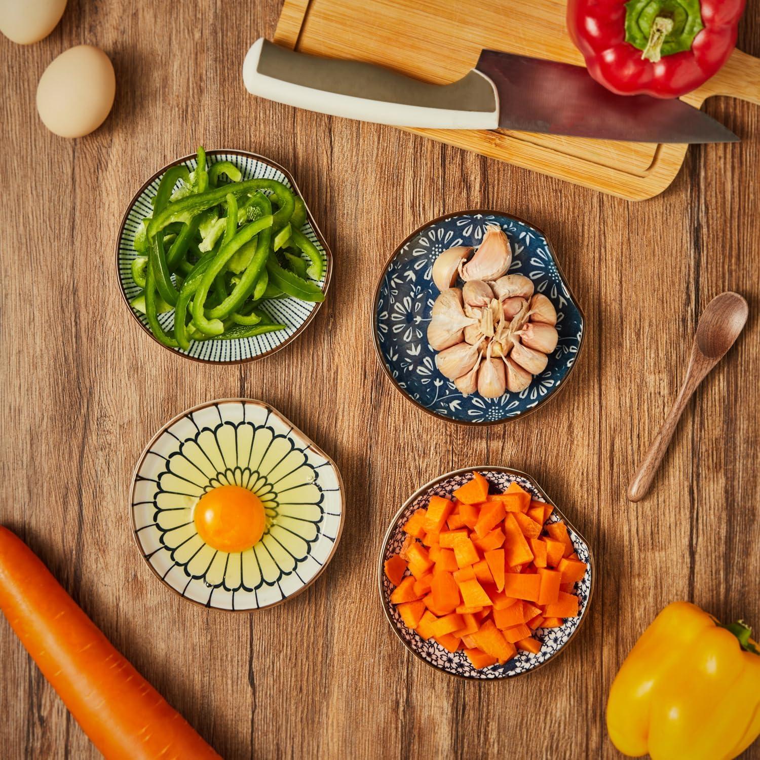 Juego de 4 Soportes de Cuchara de Cerámica Linyona 12.19 cm