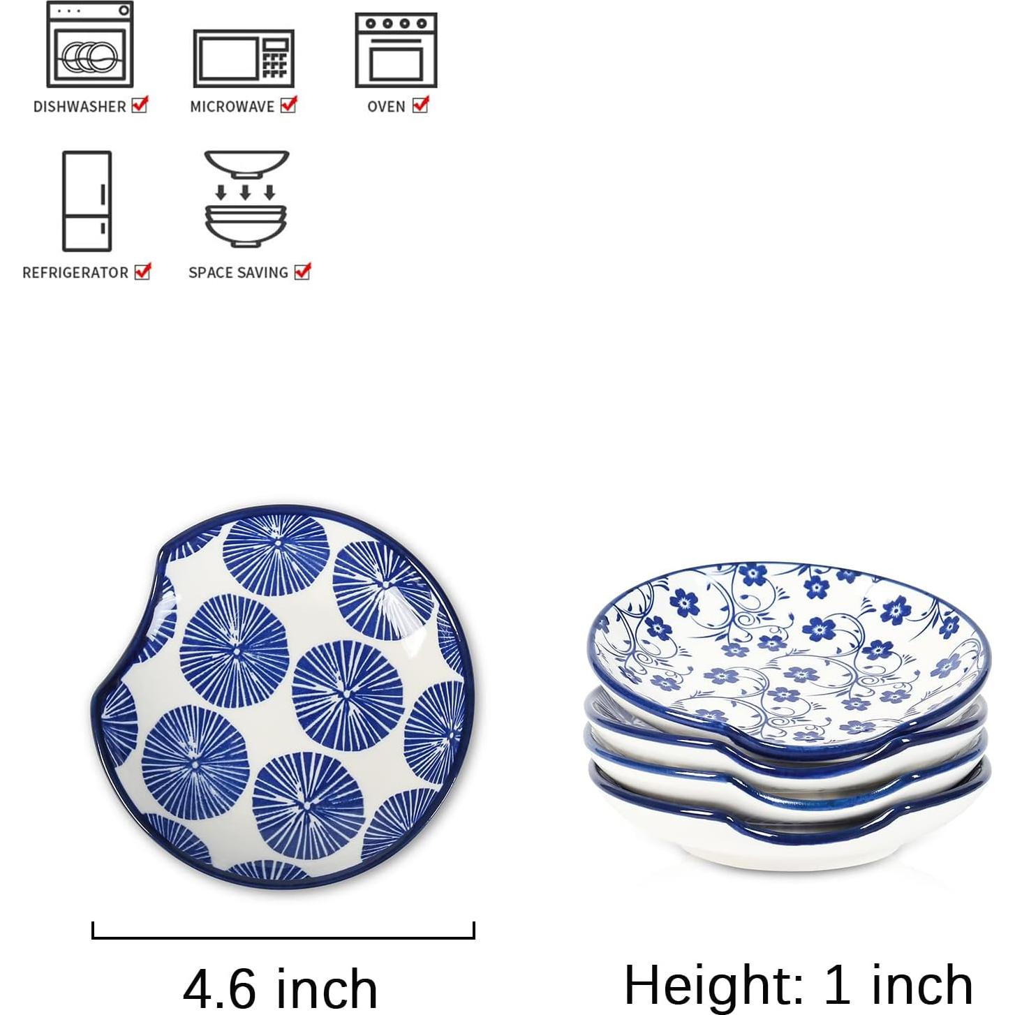 Soporte de Cuchara de Cerámica Selamica 11.7 cm Azul Vintage