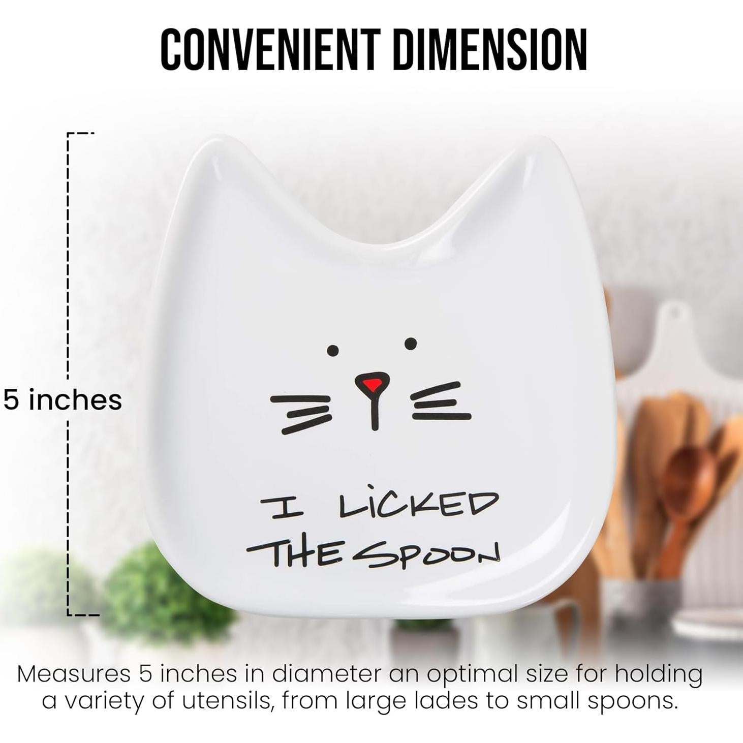 Reposa Cucharas de Cerámica Pavilion Blobby Cat 12.7 cm