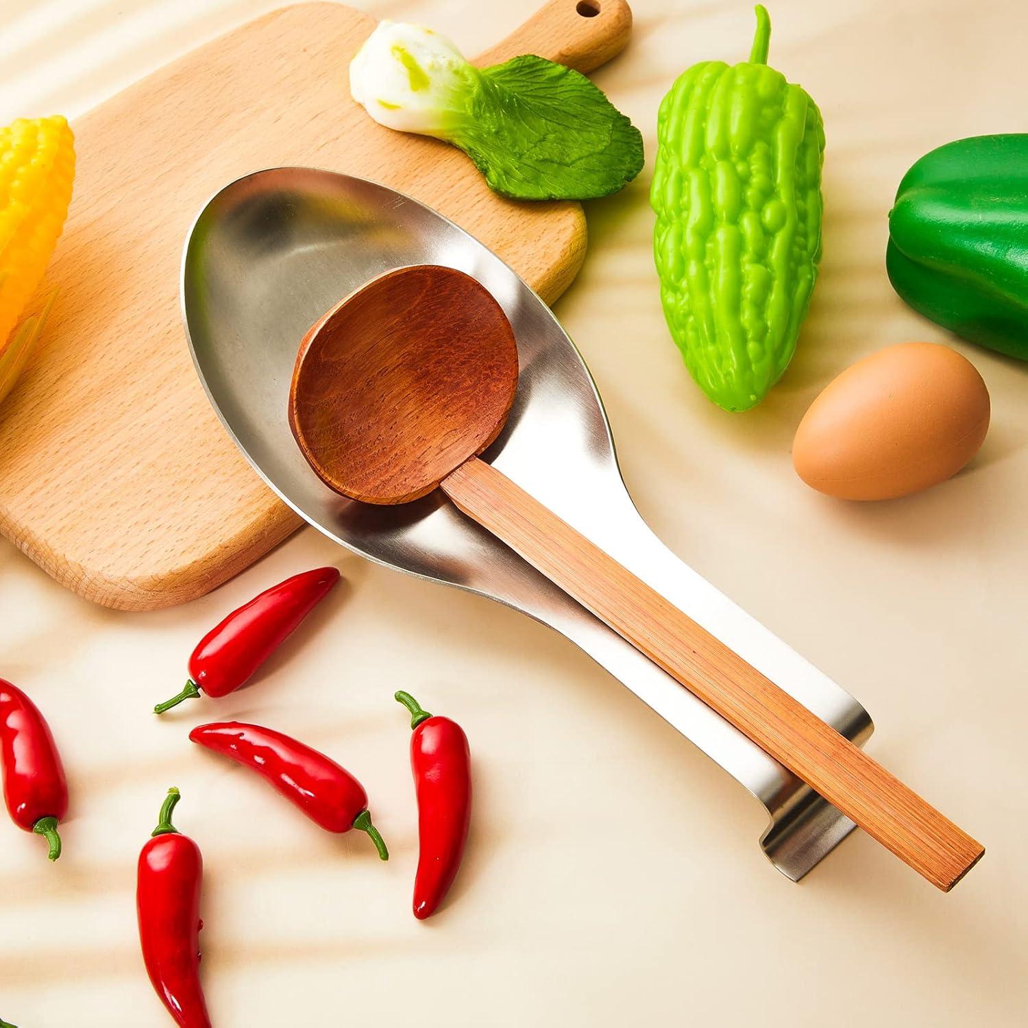 Soporte de Cuchara Acero Inoxidable Nuanchu 6 Pcs 24.5x9.7cm