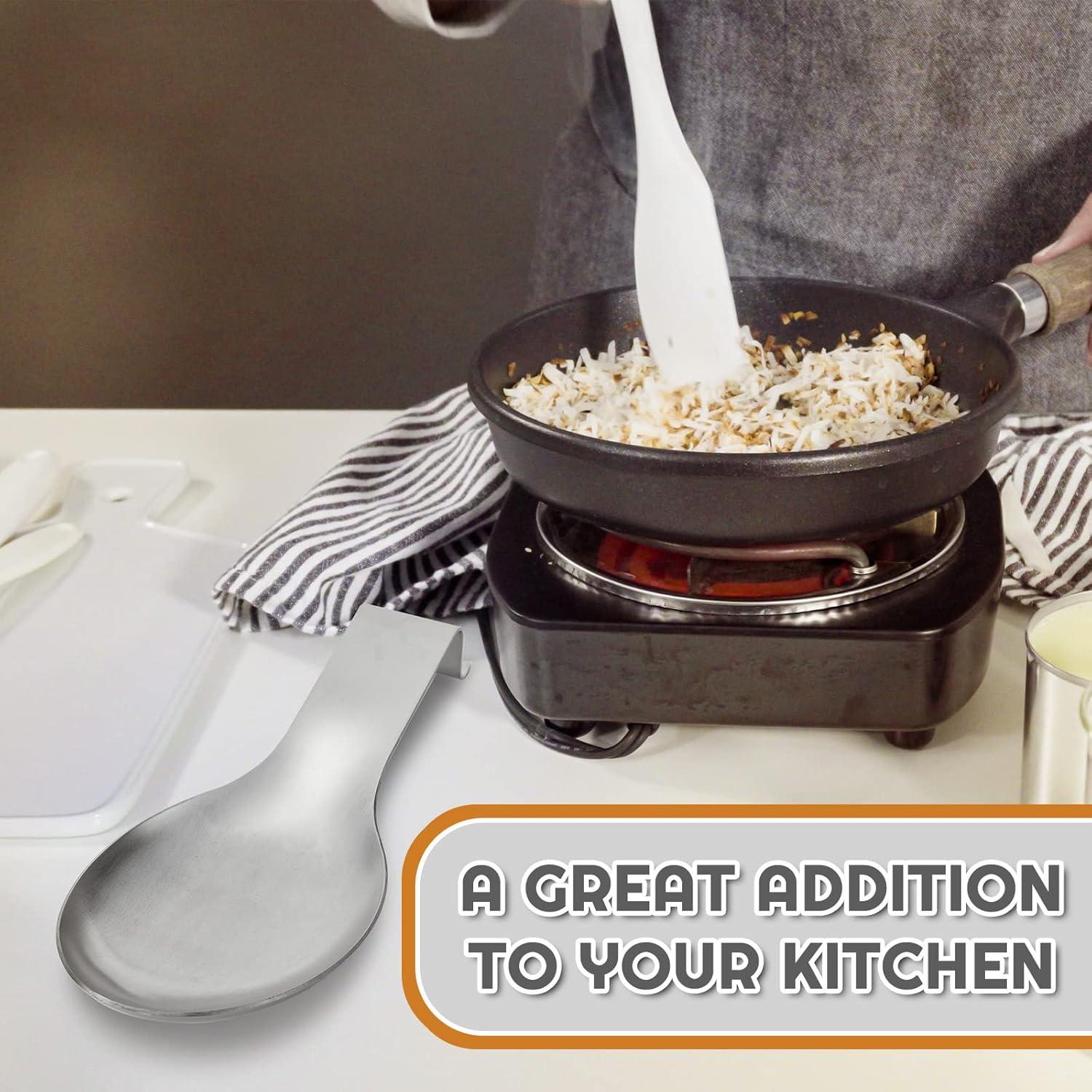 Soporte de Cuchara Acero Inoxidable Nuanchu 6 Pcs 24.5x9.7cm