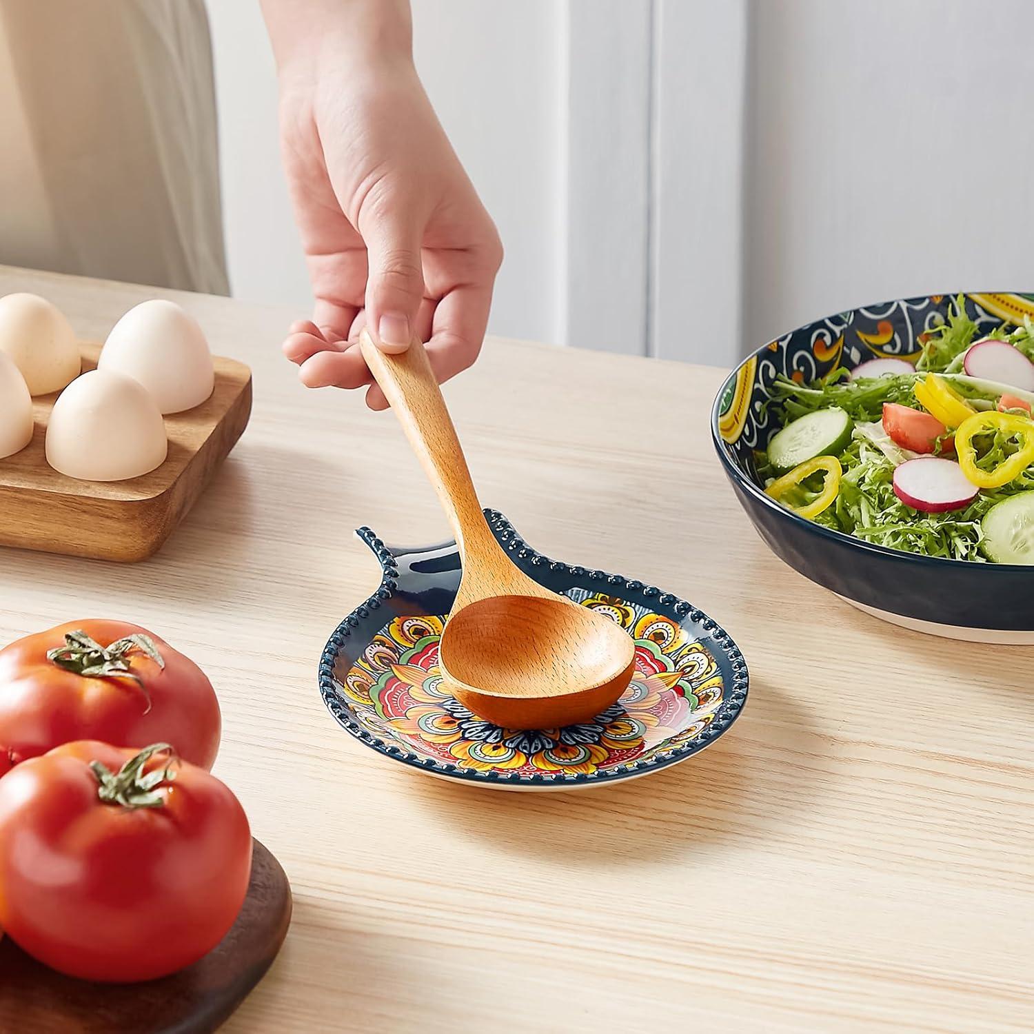 Soporte de Cuchara de Cerámica Vancasso Azul 19.5 cm