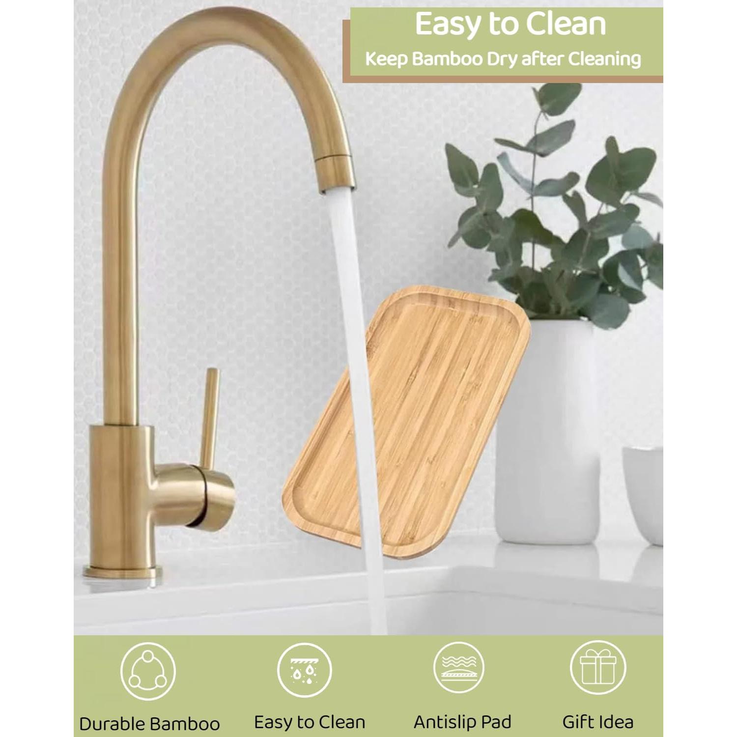 Descanso de Cuchara de Bambú SIVOTAMI 24.6x14 cm Antideslizante