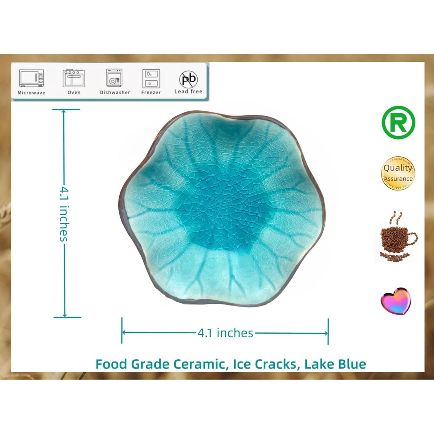 Soporte para cuchara de café cerámica Rhobtyne Grietas de hielo