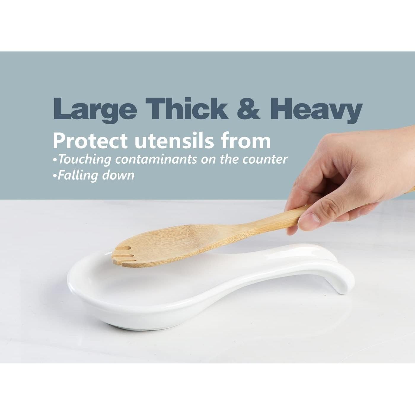 Soporte de Cuchara de Cerámica ONEMORE Grande Blanco