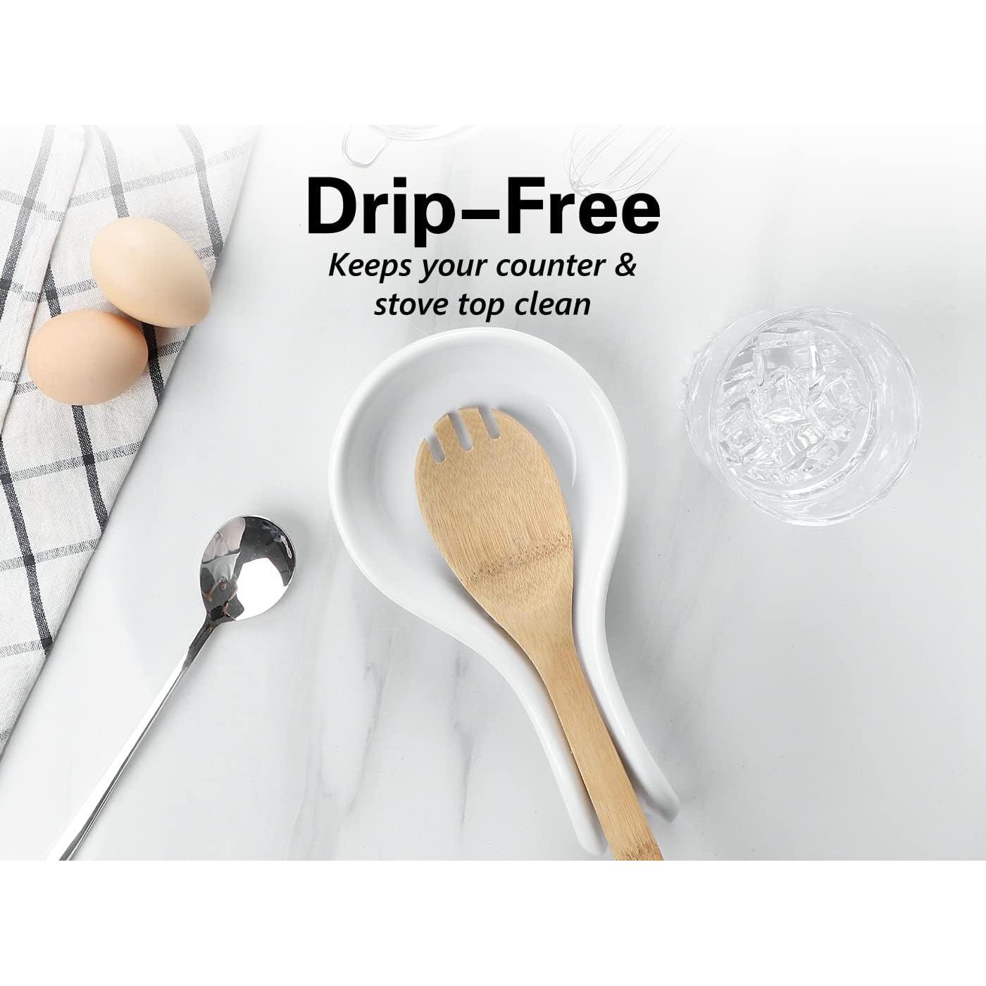 Soporte de Cuchara de Cerámica ONEMORE Grande Blanco