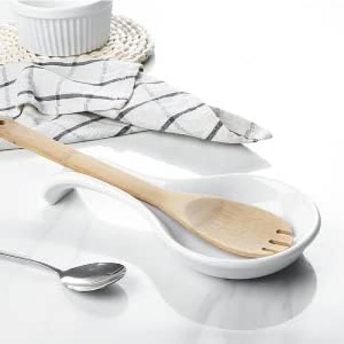 Soporte de Cuchara de Cerámica ONEMORE Grande Blanco