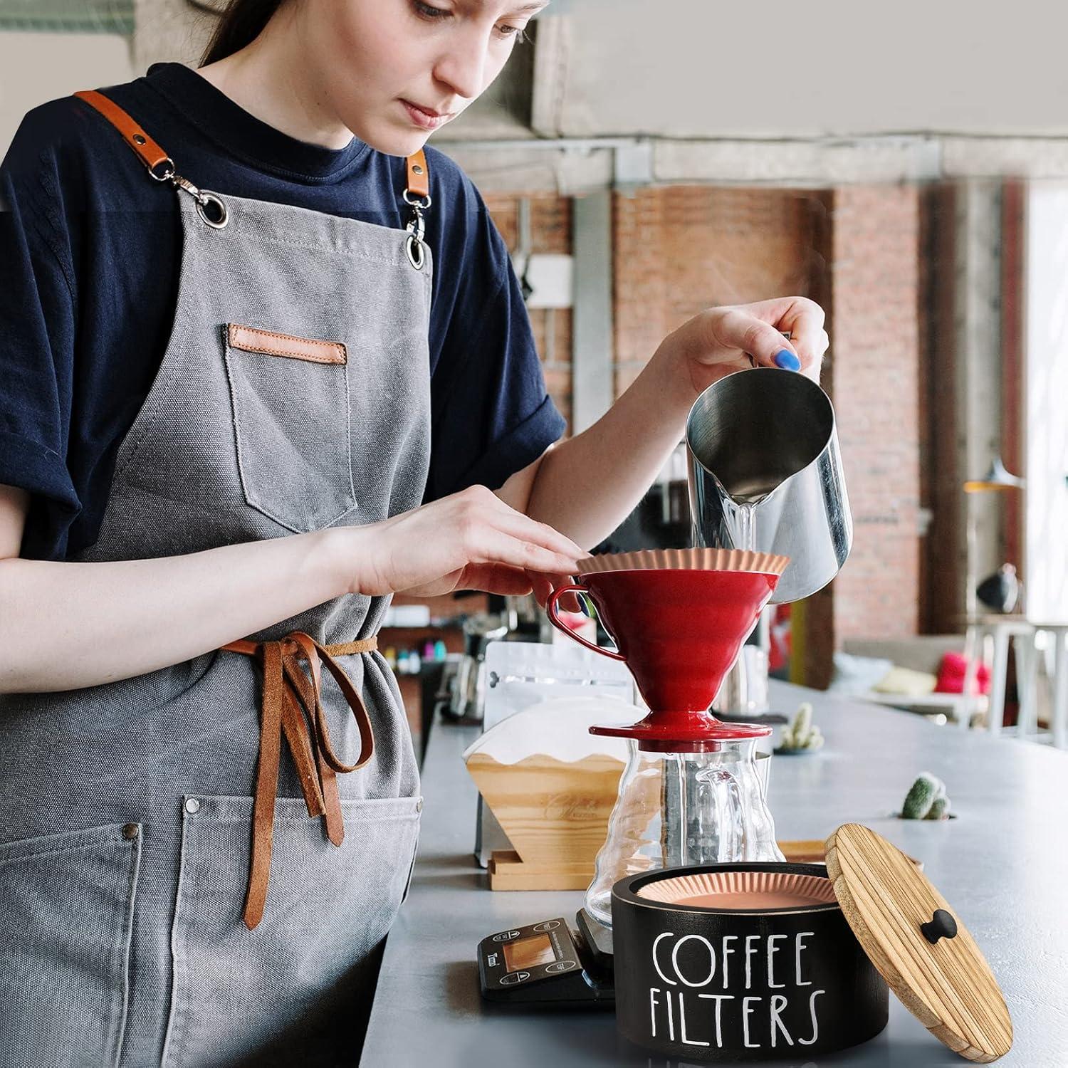 Soporte para Filtros de Café MINCORD de Madera con Tapa 15.2cm