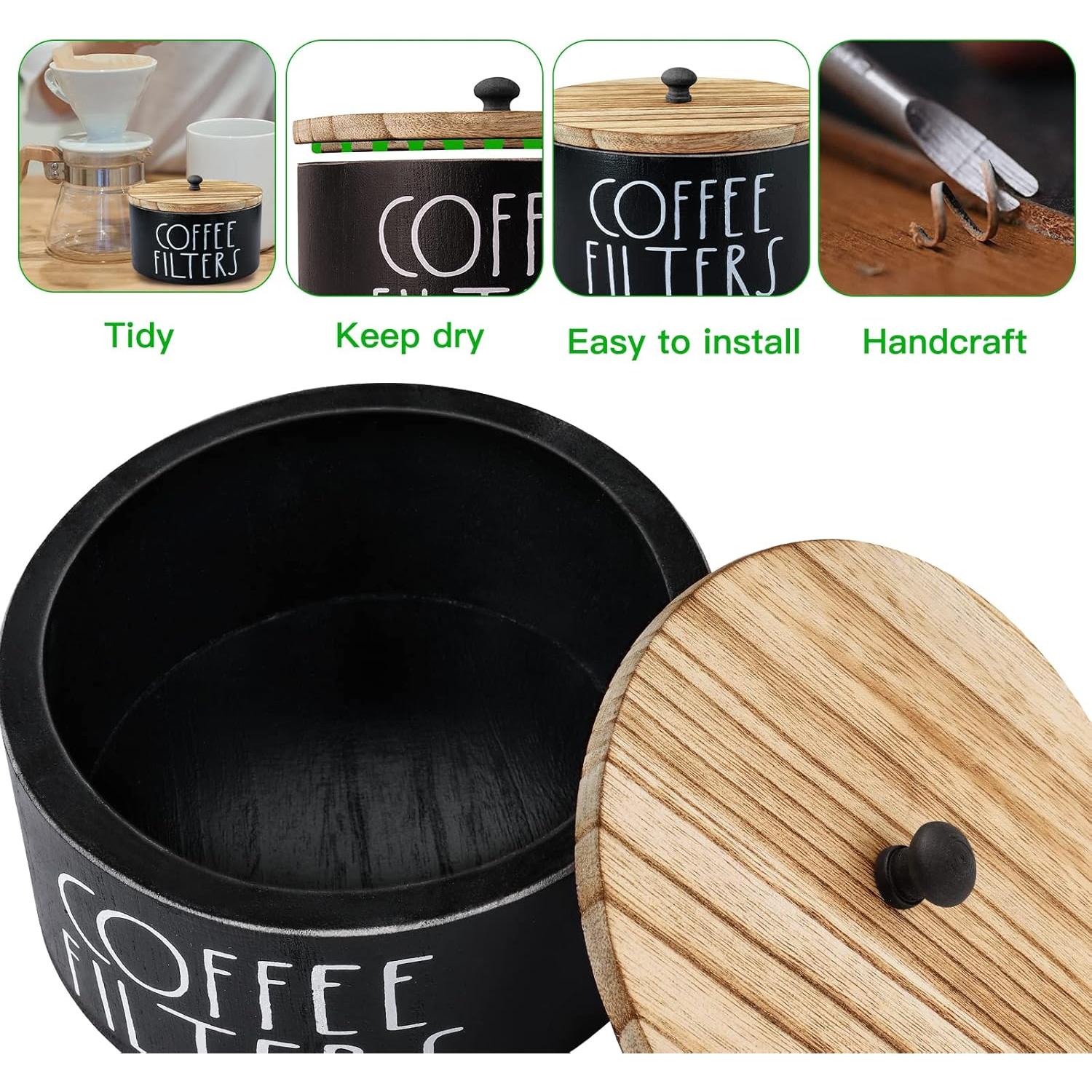 Soporte para Filtros de Café MINCORD de Madera con Tapa 15.2cm