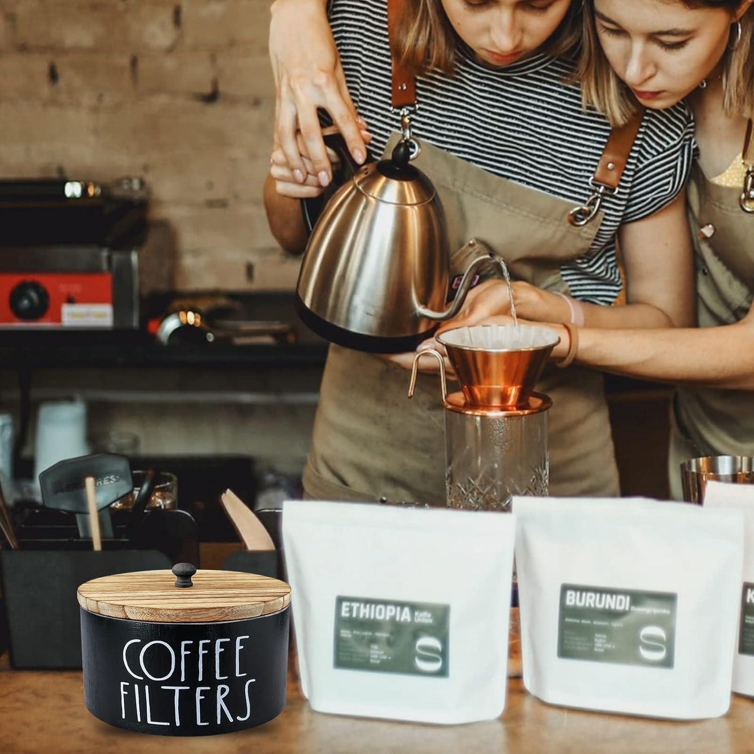 Soporte para Filtros de Café MINCORD de Madera con Tapa 15.2cm