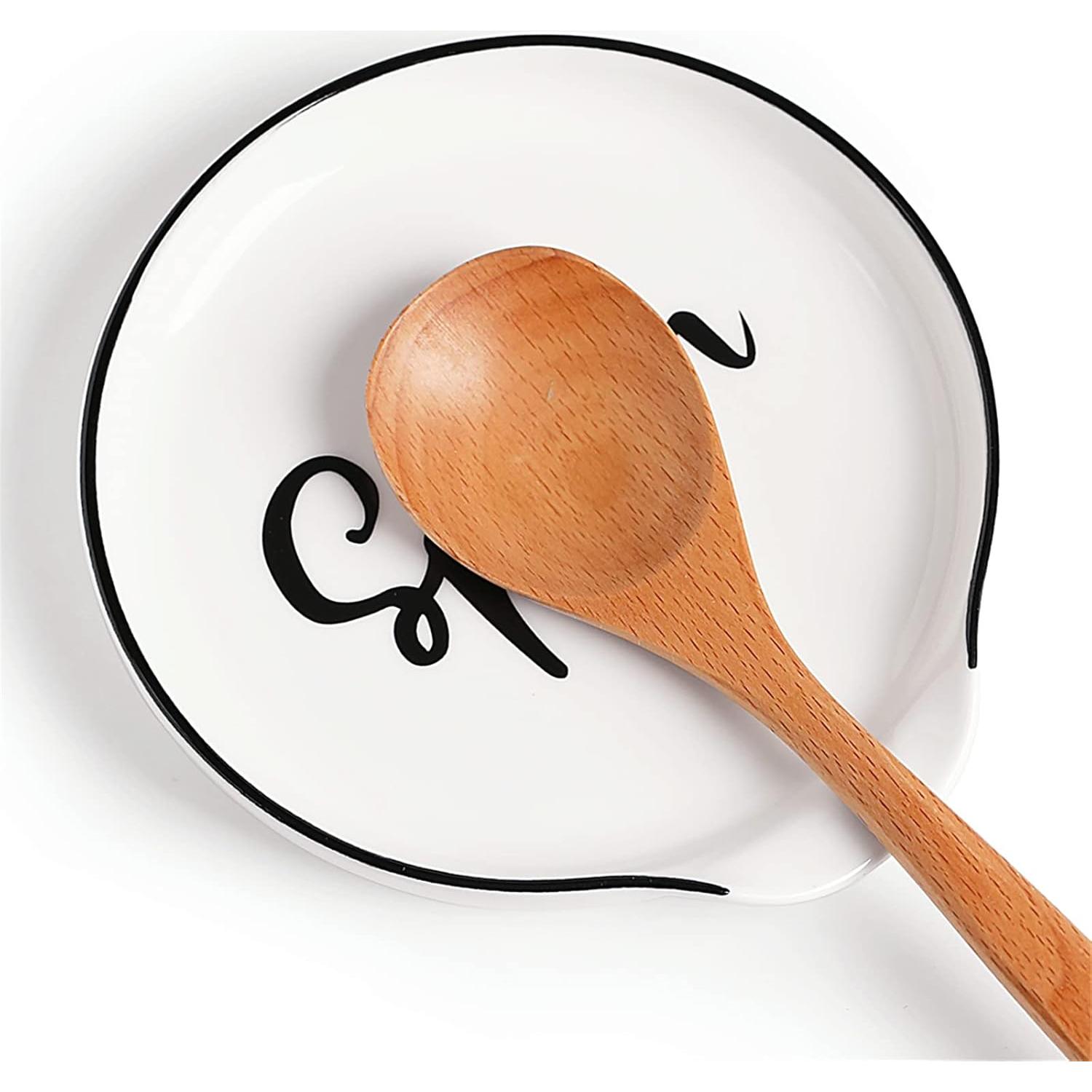 Soporte de Cuchara de Cerámica GDCZ Blanco 12.7 cm Apto Lavavajillas