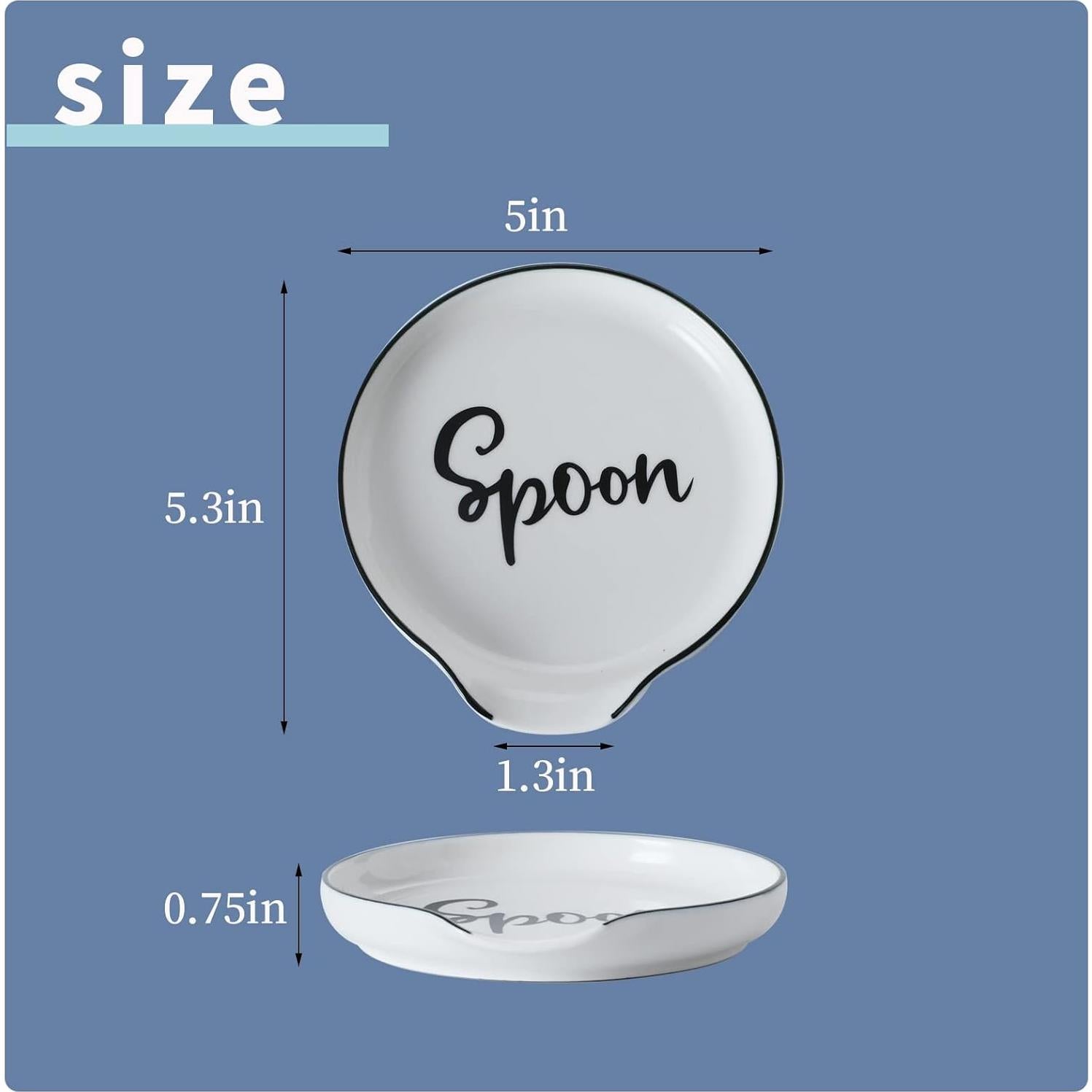 Soporte de Cuchara de Cerámica GDCZ Blanco 12.7 cm Apto Lavavajillas