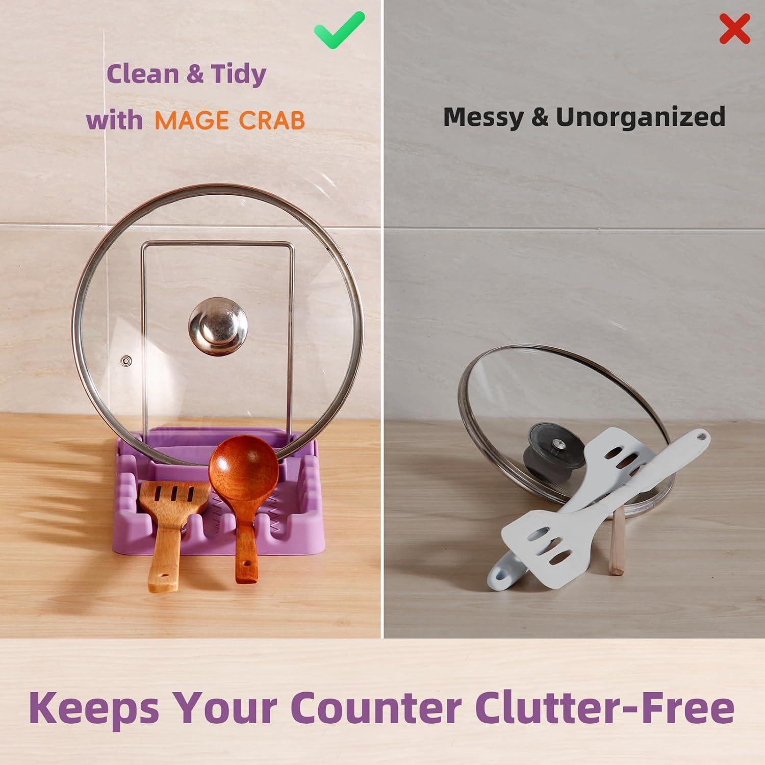 Soporte de Utensilios de Cocina Mage Crab Plegable Acero Inoxidable