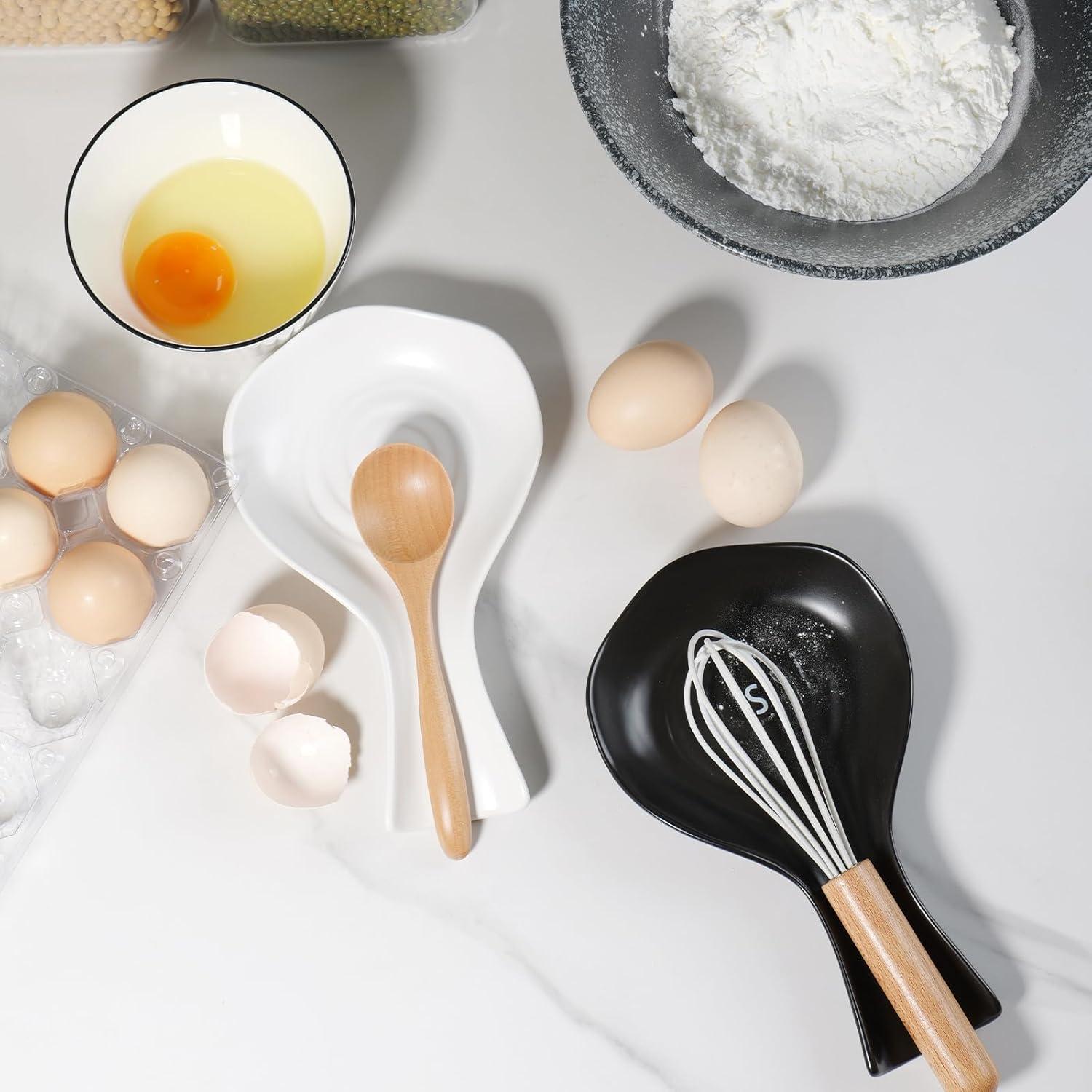 Soporte de Cucharas de Cerámica Karisky Negro 21.5x13 cm