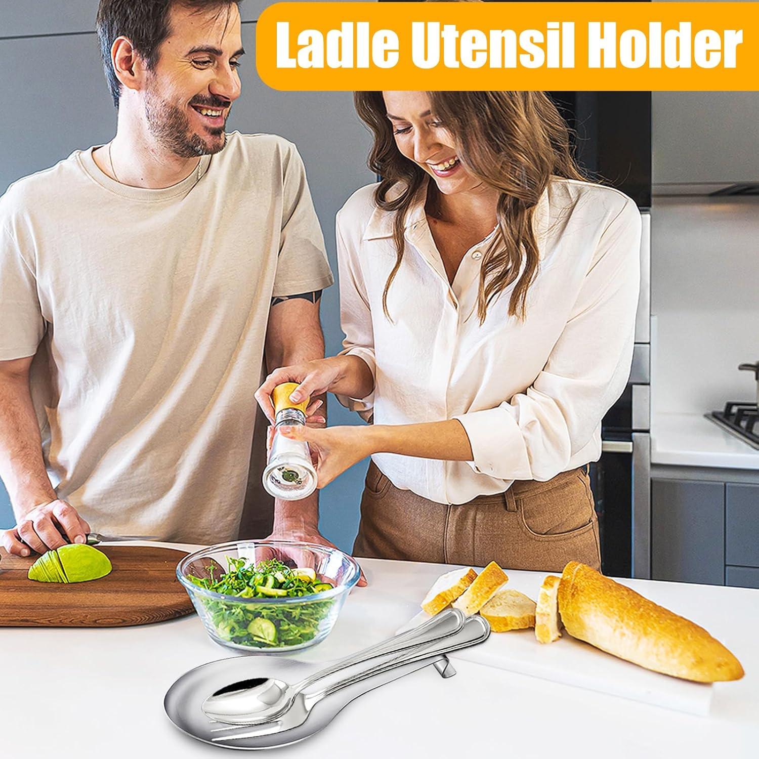 Soporte para Cucharas Acero Inoxidable Akamino 6 Pcs 23.6x24.9 cm