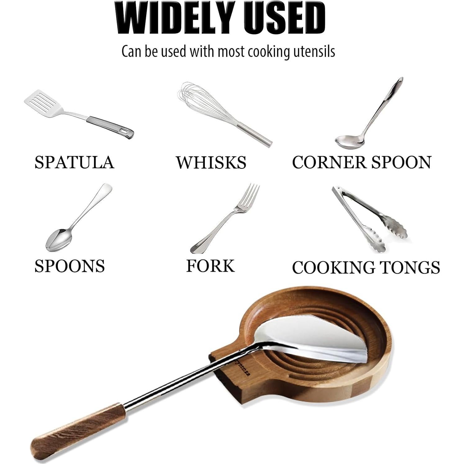 Soporte para Cuchara de Acacia Prylenza 15.5x13cm Antideslizante