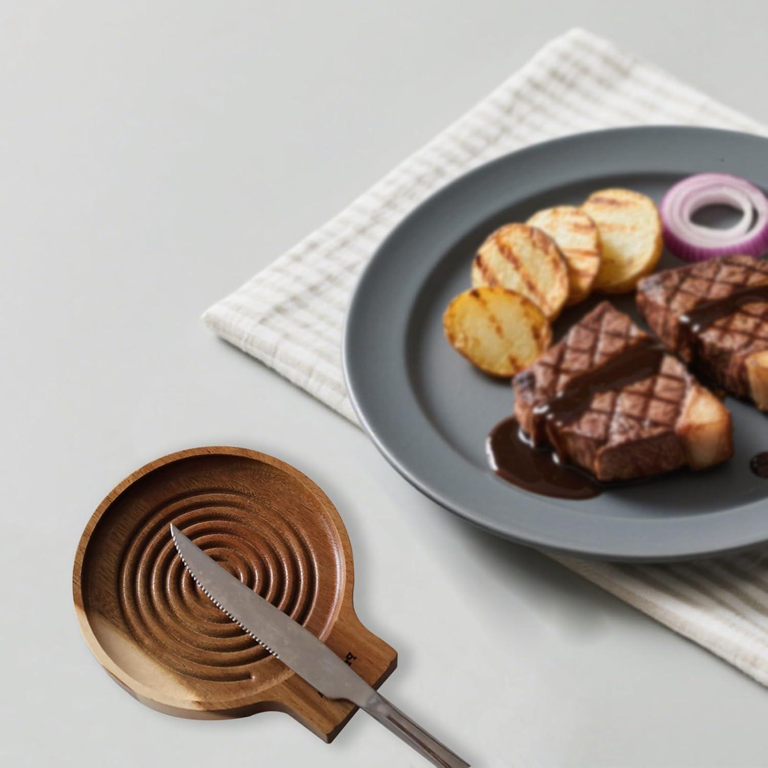 Soporte para Cuchara de Acacia Prylenza 15.5x13cm Antideslizante