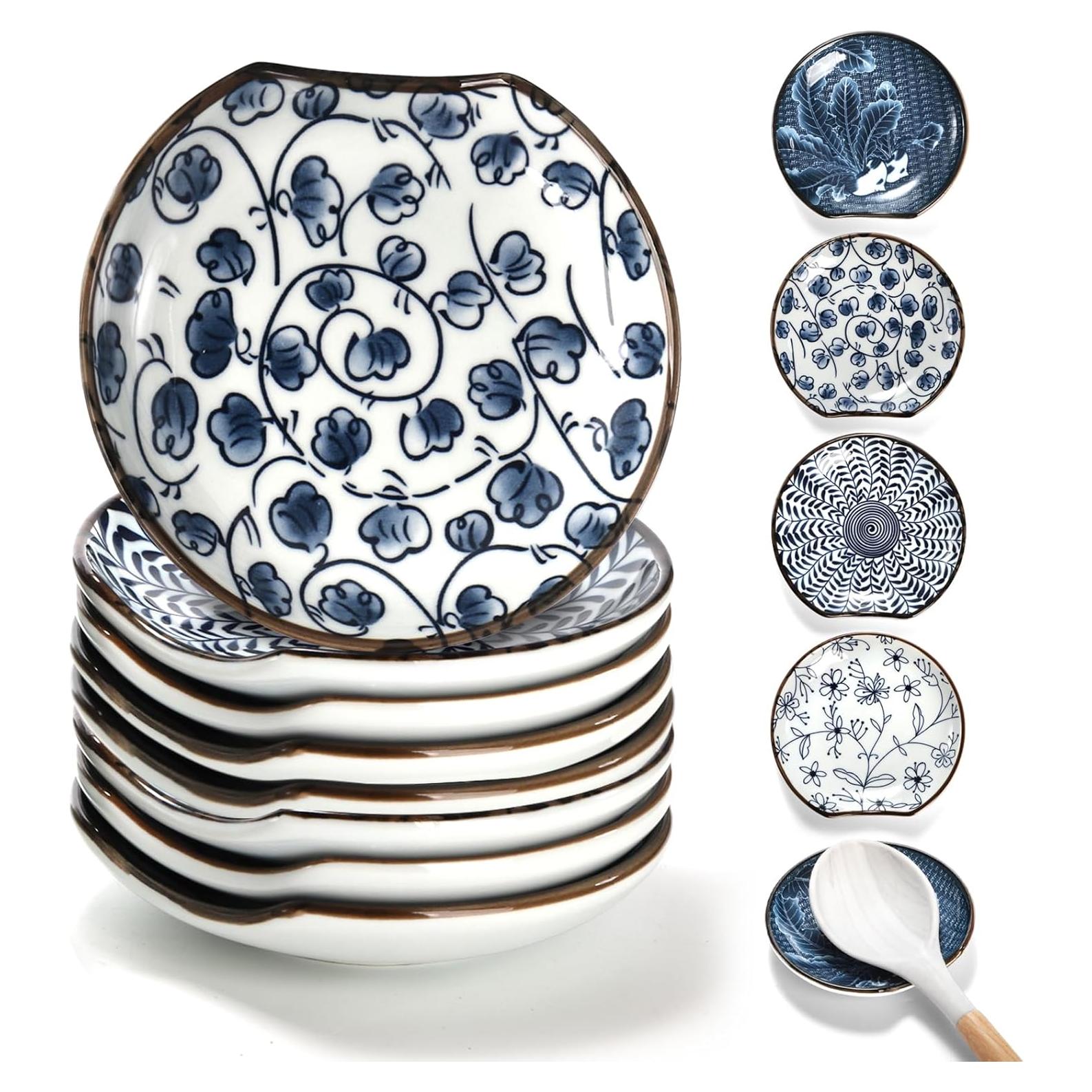 Juego de 8 Soportes para Cucharas de Cerámica Tlence 12.2 cm