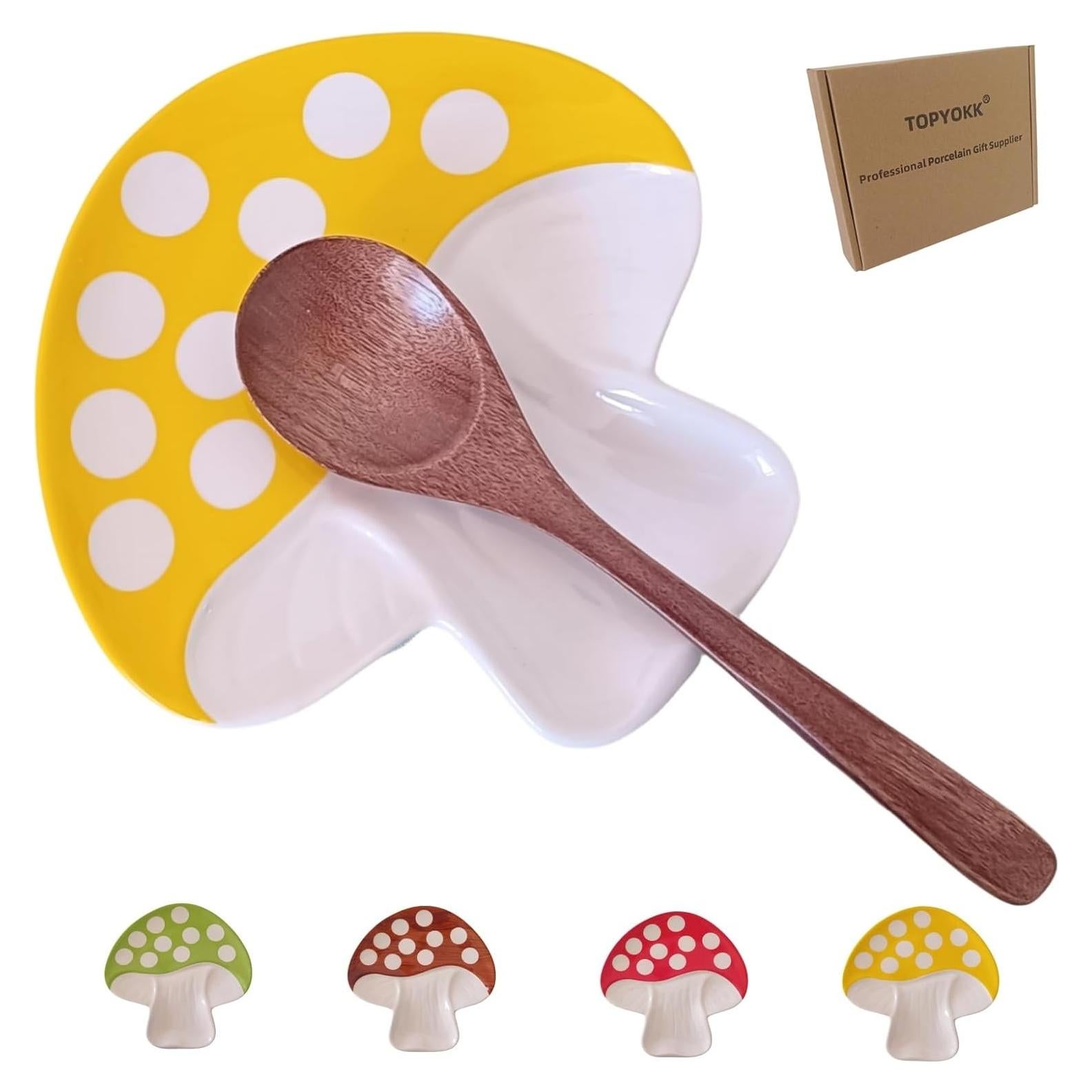 Reposapucheros de Cerámica Amarillo TOPYOKK Diseño Hongo