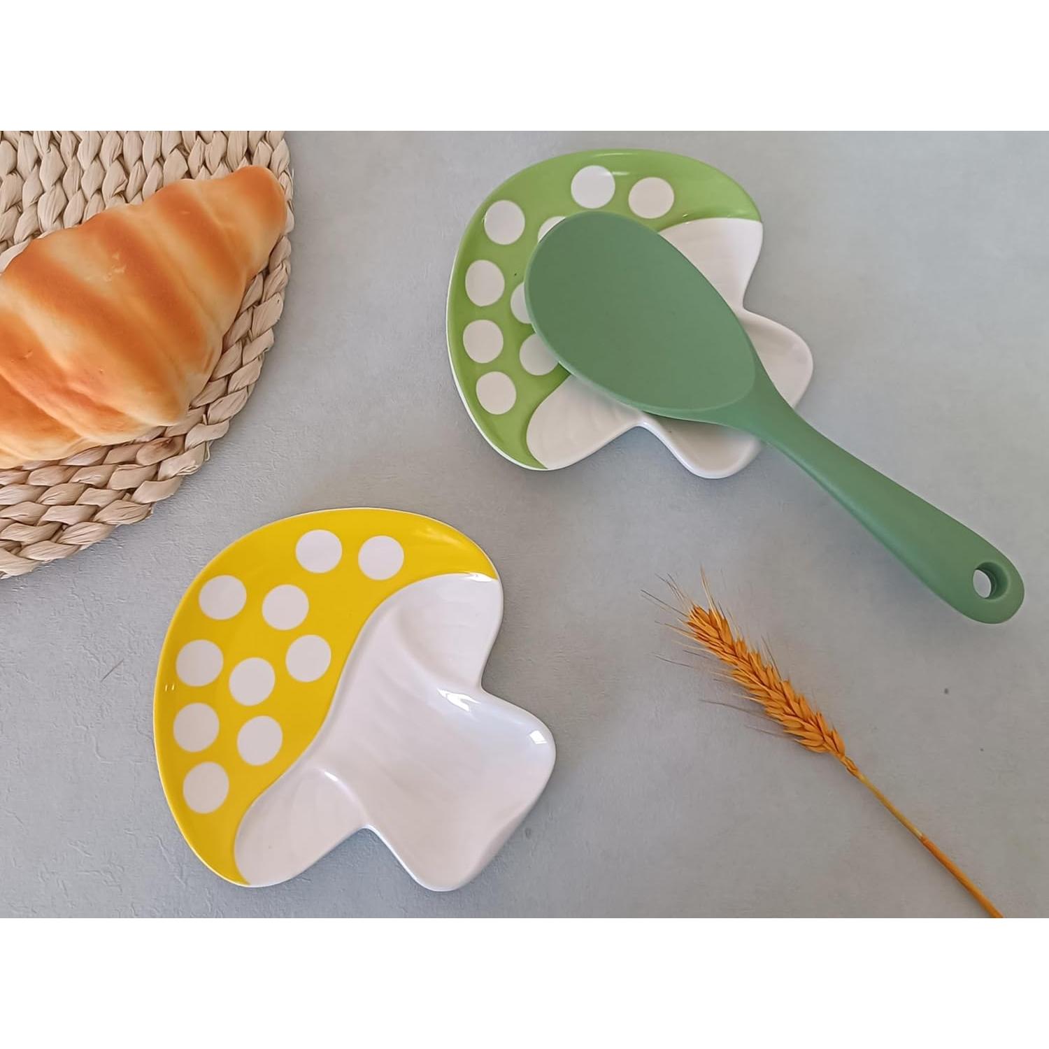 Reposapucheros de Cerámica Amarillo TOPYOKK Diseño Hongo