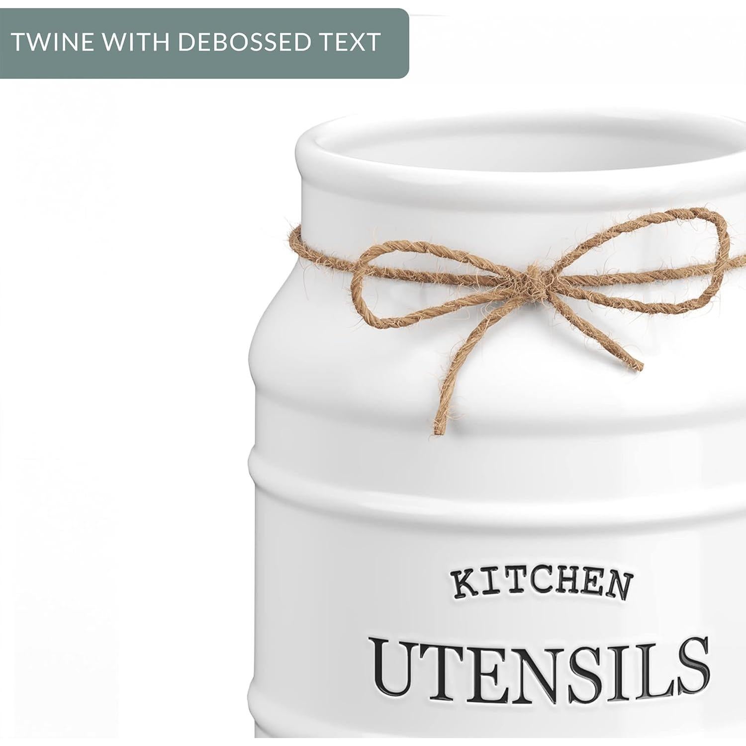 Soporte de Utensilios de Cerámica Barnyard Designs 17.15 cm Blanco