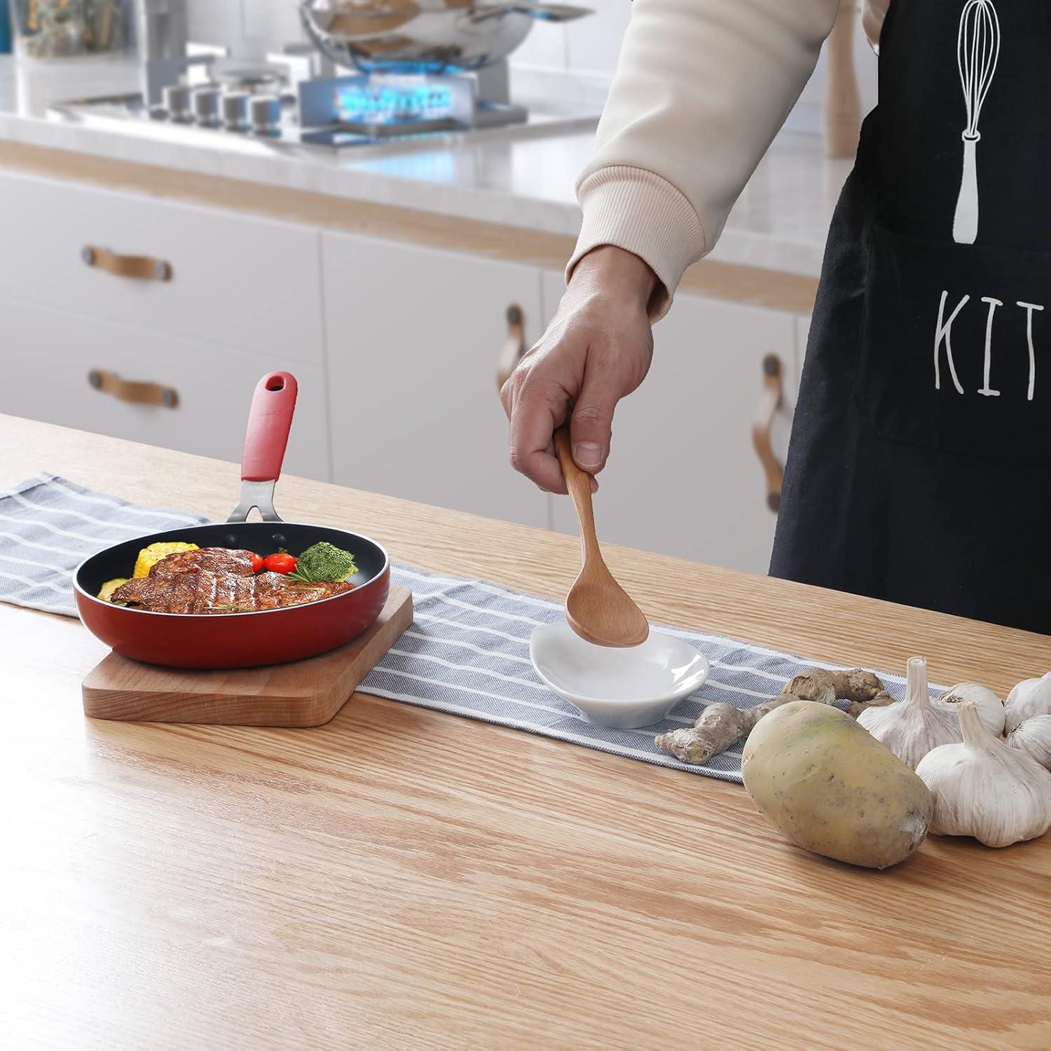 Soportes de Cucharas de Cerámica ONTUBE Set de 4 Blanco 16.5 cm