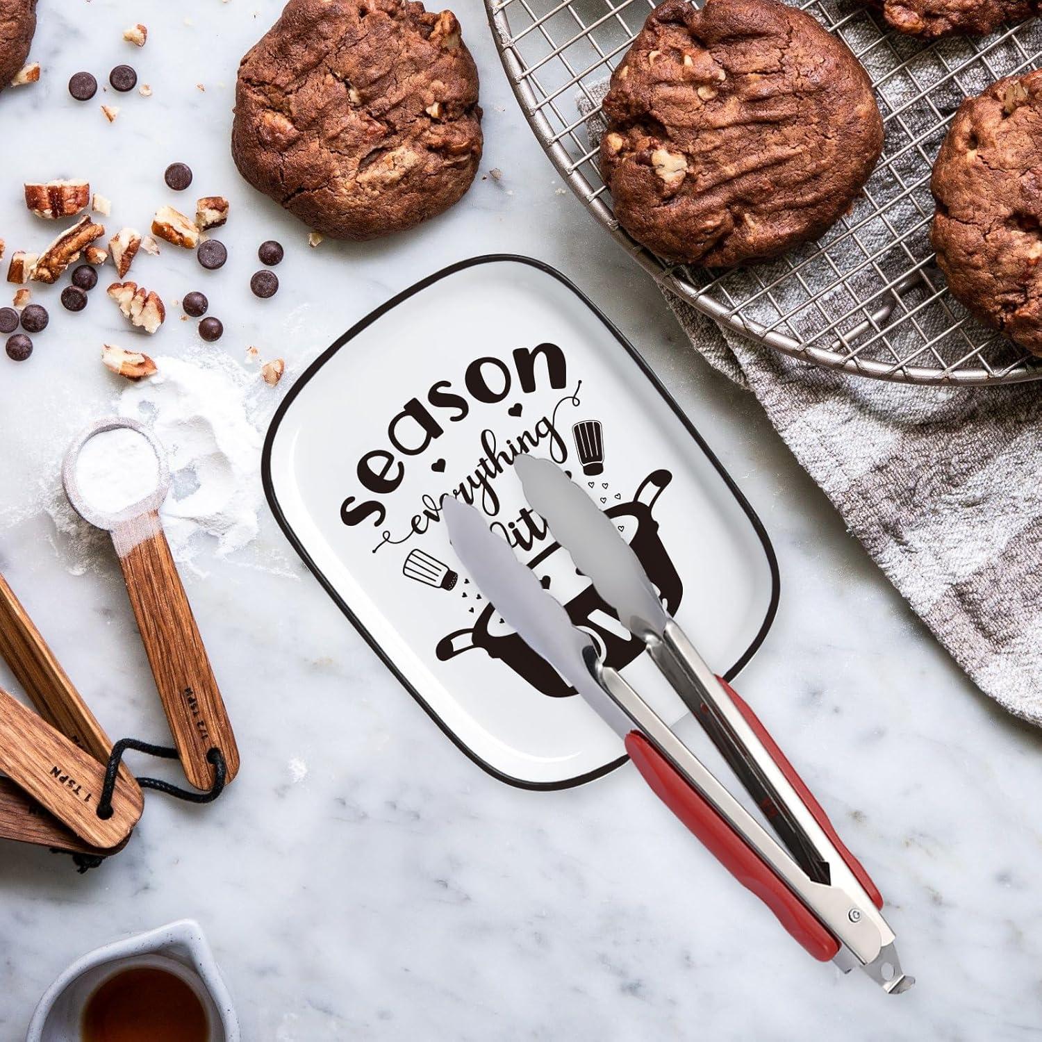 Soporte para Cucharas de Cerámica YROVWENQ Resistente al Calor