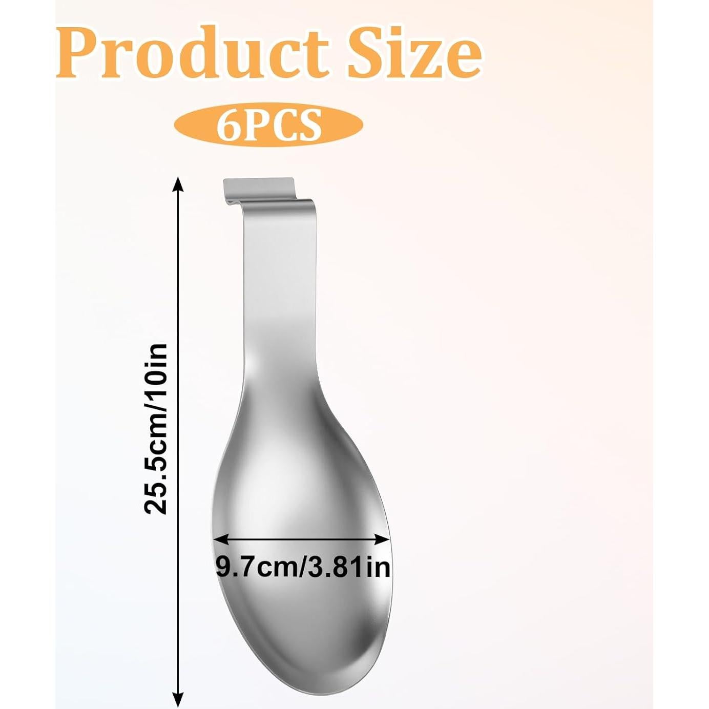 Soporte para Cucharas de Acero Inoxidable SynHHergyx - 6 Pcs