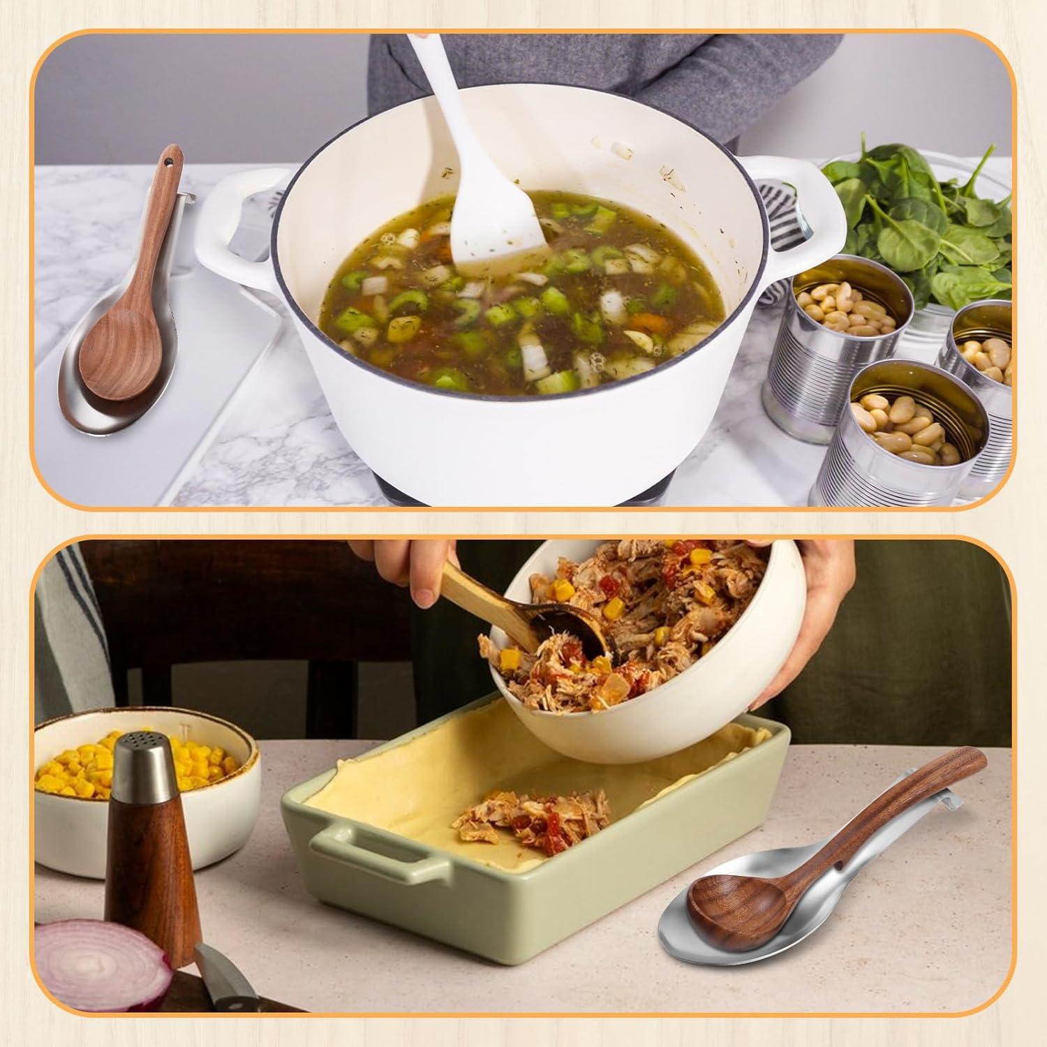 Soporte para Cucharas de Acero Inoxidable SynHHergyx - 6 Pcs