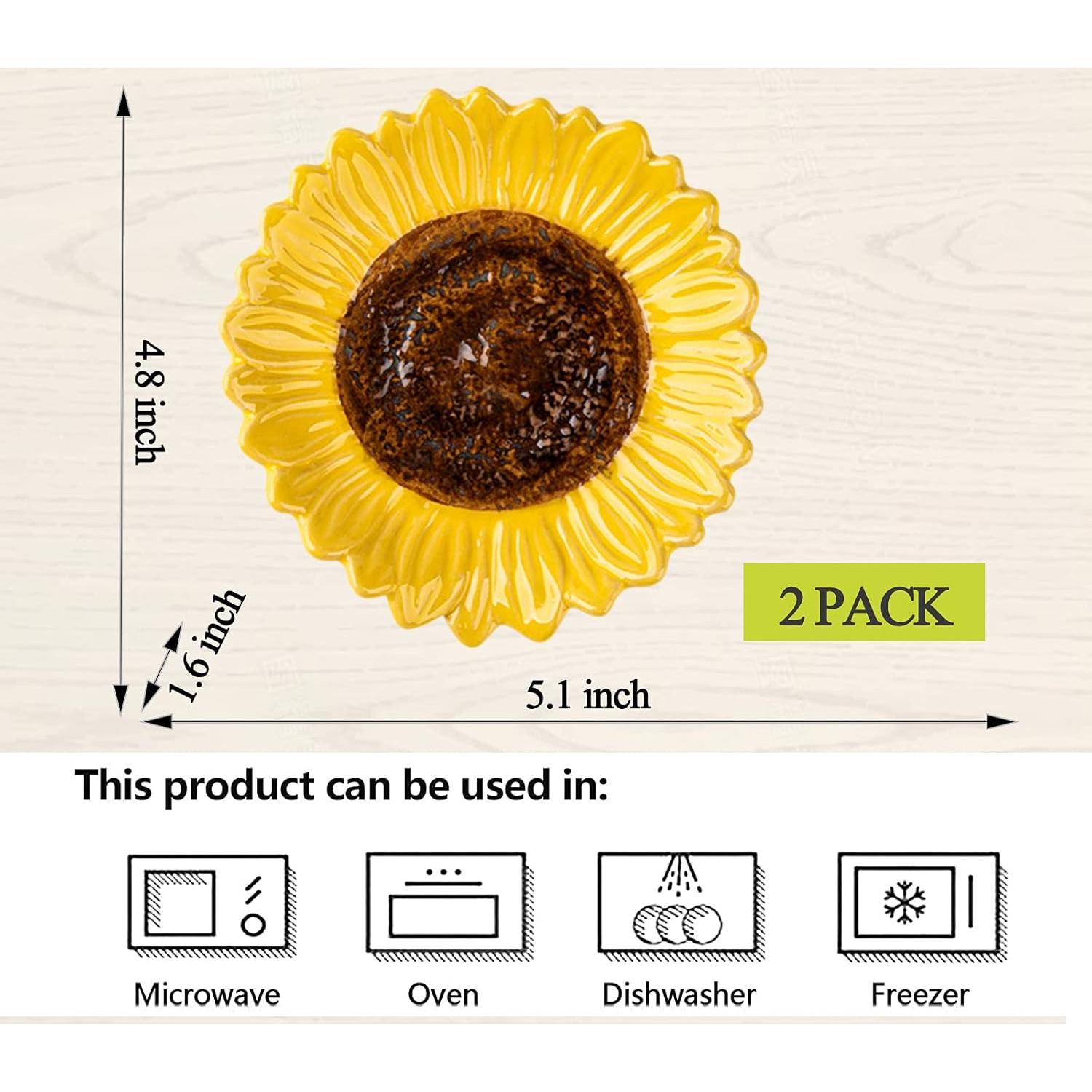 Reposap cucharas de cerámica Xili en forma de girasol - 2 PCS