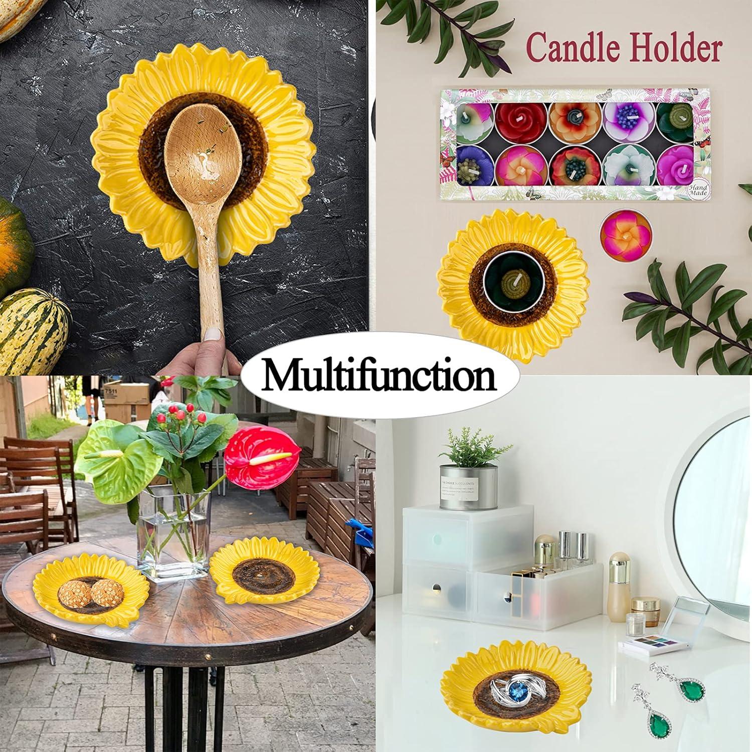 Reposap cucharas de cerámica Xili en forma de girasol - 2 PCS