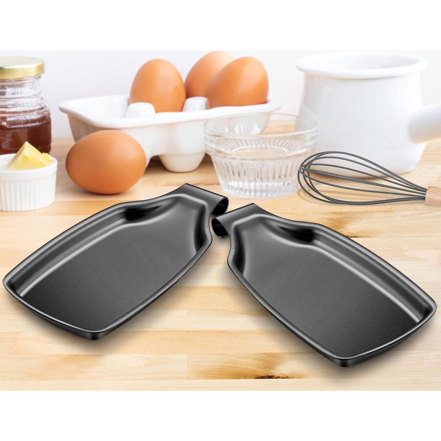 Soporte para Cucharas LIANYU Negro 2 Piezas Acero Inoxidable