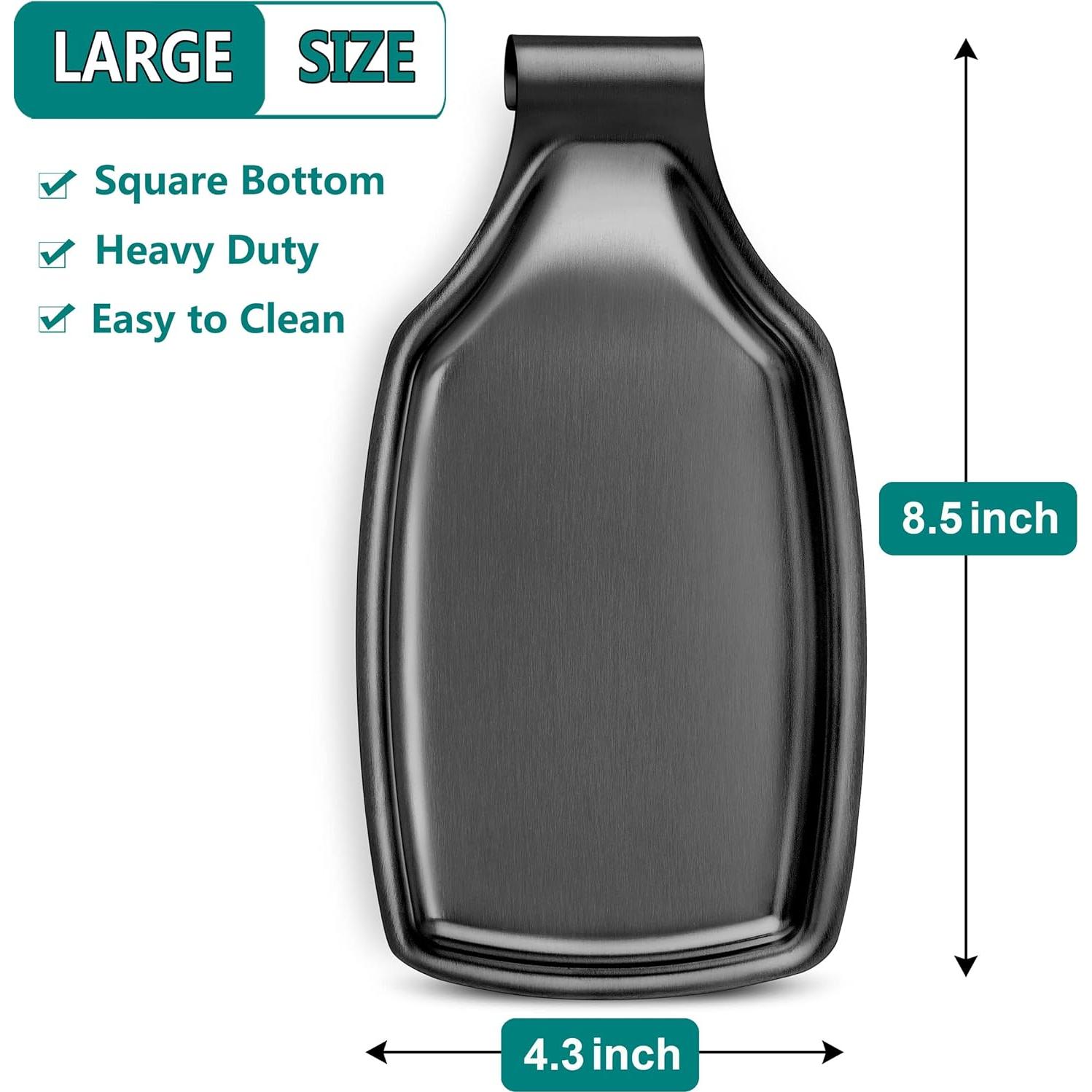 Soporte para Cucharas LIANYU Negro 2 Piezas Acero Inoxidable