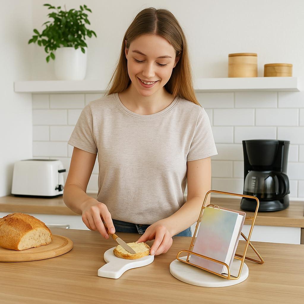 Soporte para Cucharas de Mármol Natural Creative Home 21.8x12.4 cm