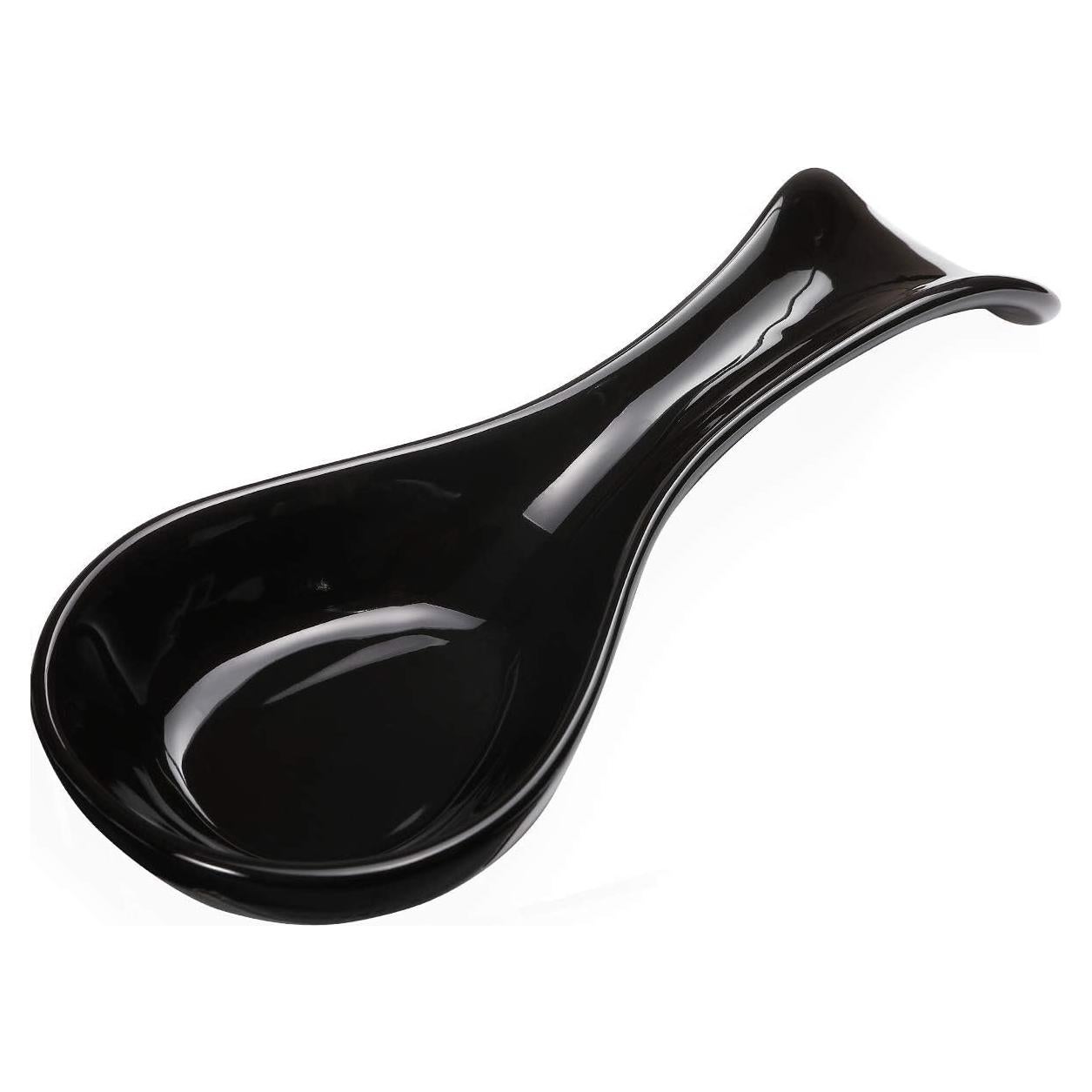 Reposapucheros de Cerámica Negro para Cocina - Soporte Cucharón