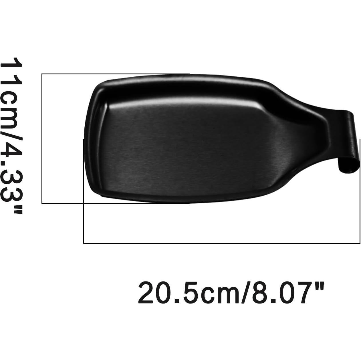 Reposap cucharas de acero inoxidable LVYKING negro amplio