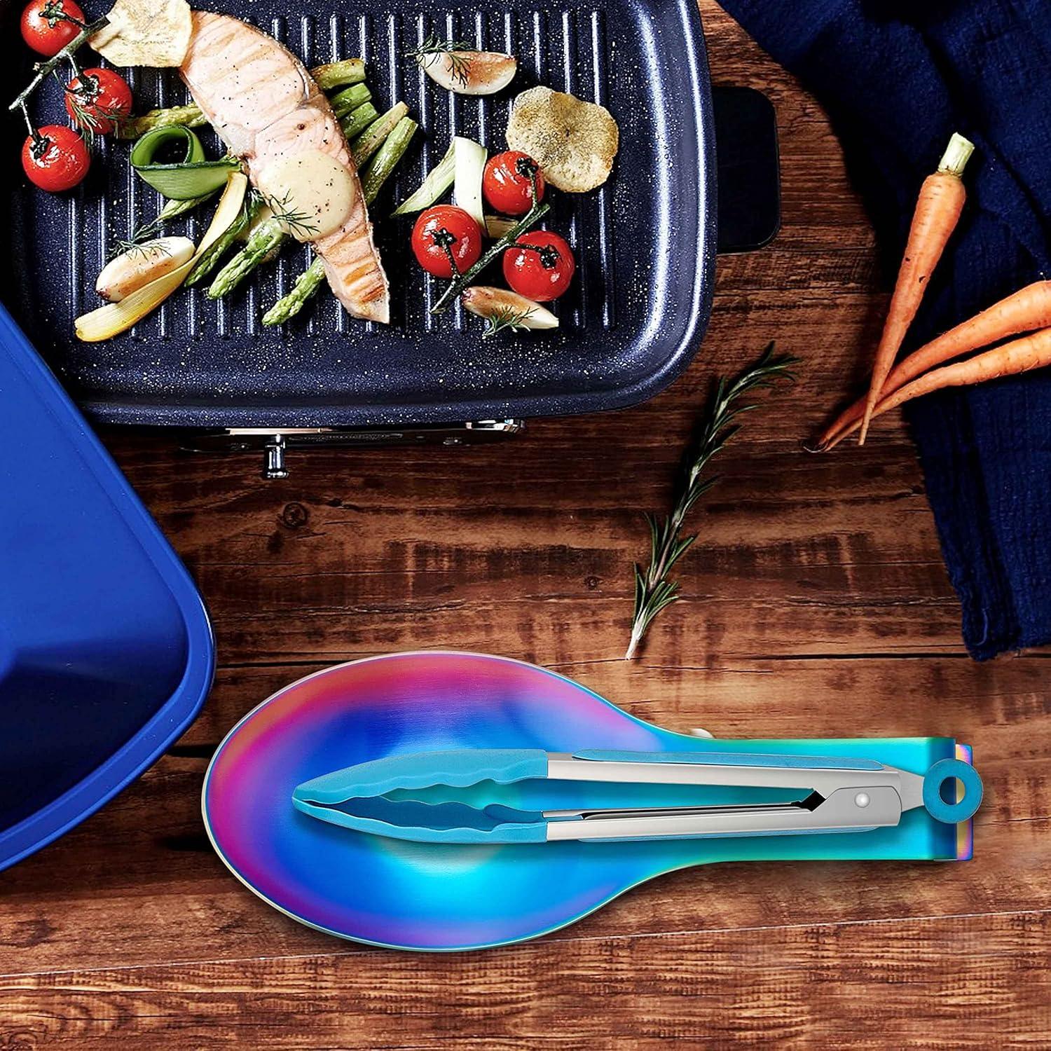 Soporte para cuchara arcoíris LIANYU de acero inoxidable 25.4 cm